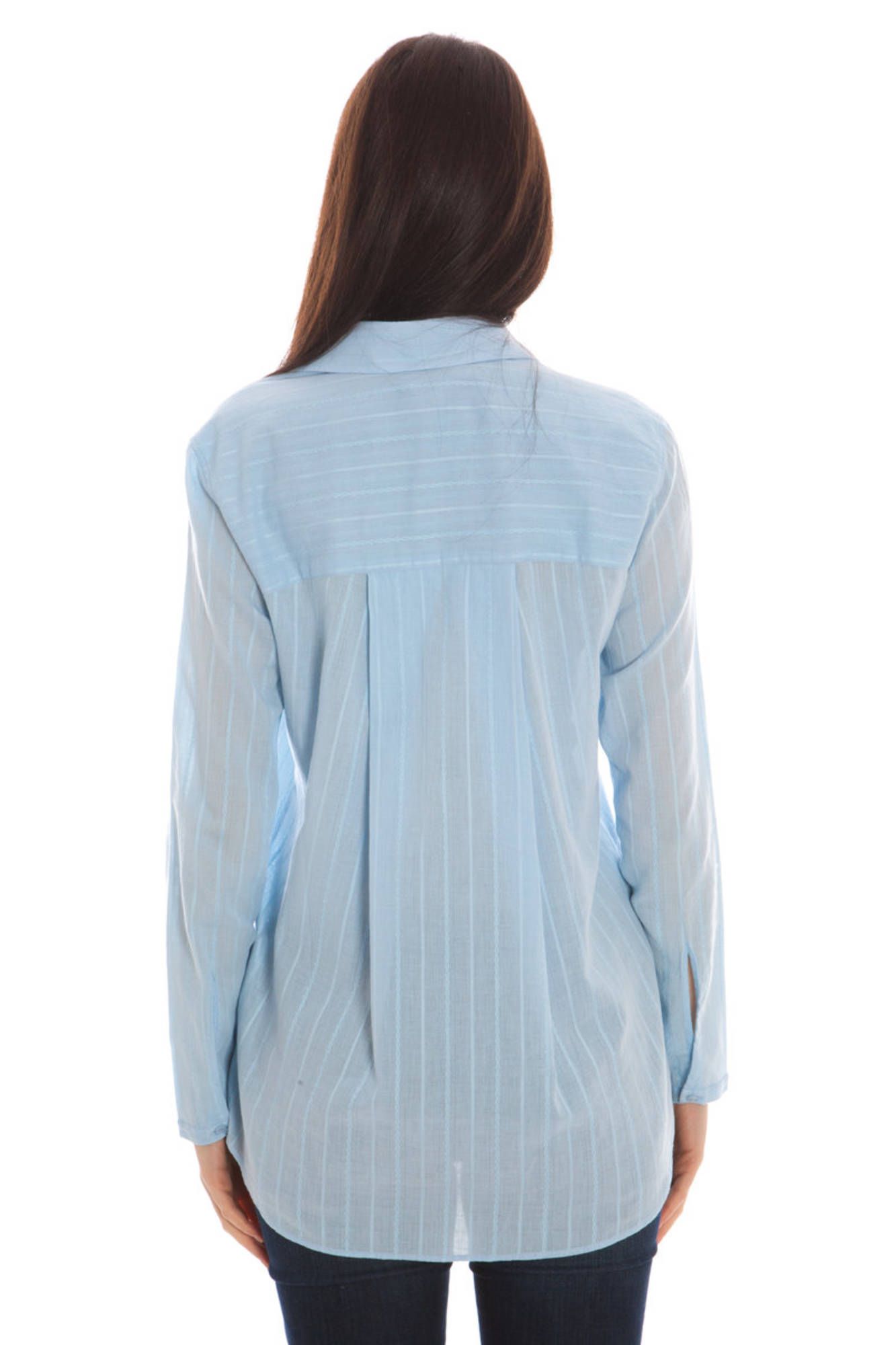 GANT WOMEN&#039;S LONG SLEEVE SHIRT LIGHT BLUE