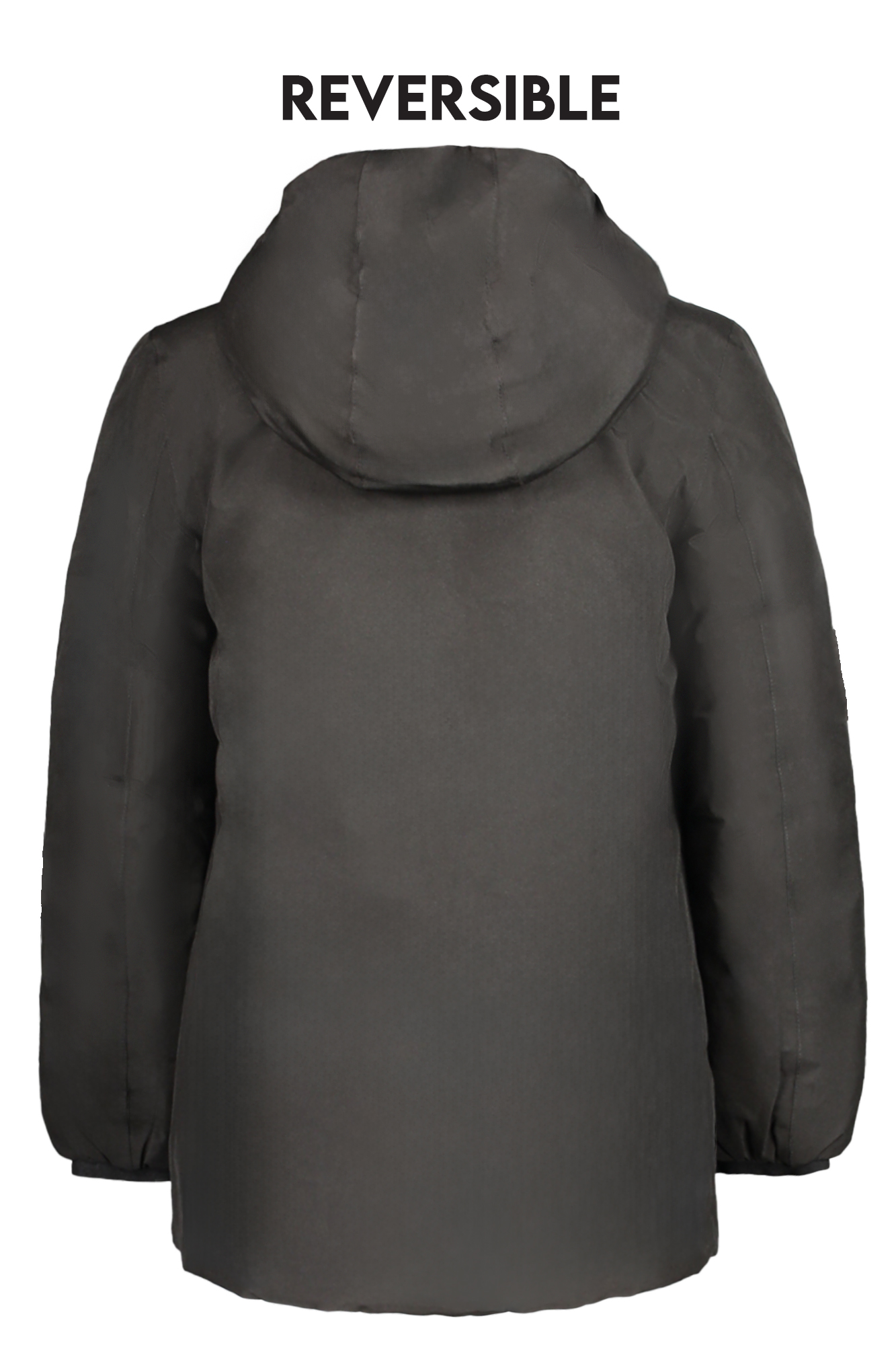 Geacă neagră reversibilă K-WAY pentru fete