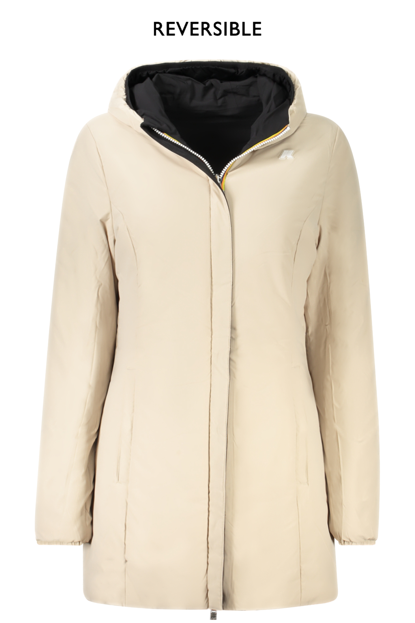 Jachetă reversibilă neagră pentru femei K-WAY