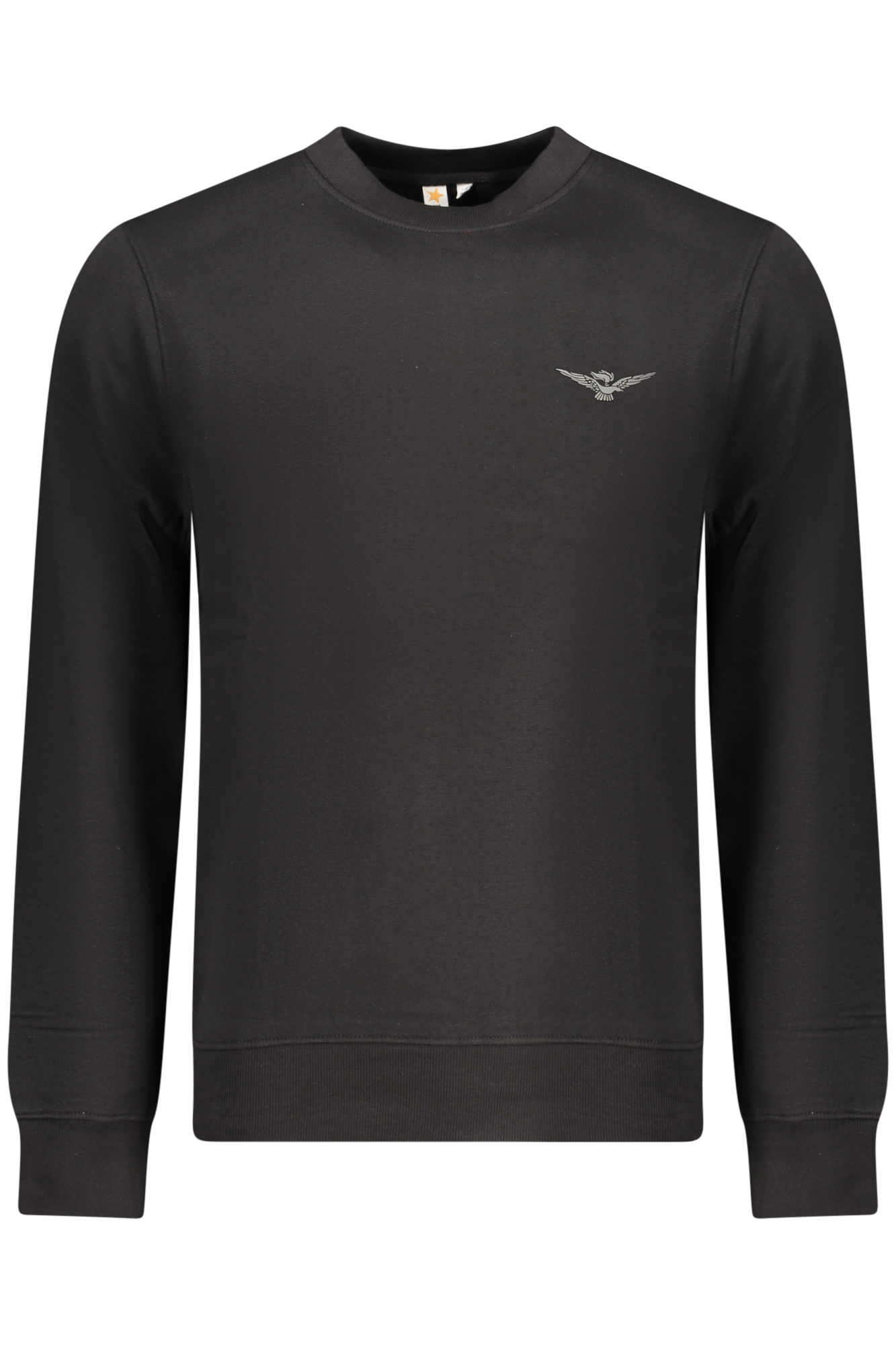 Čierna pánska mikina bez kapucne