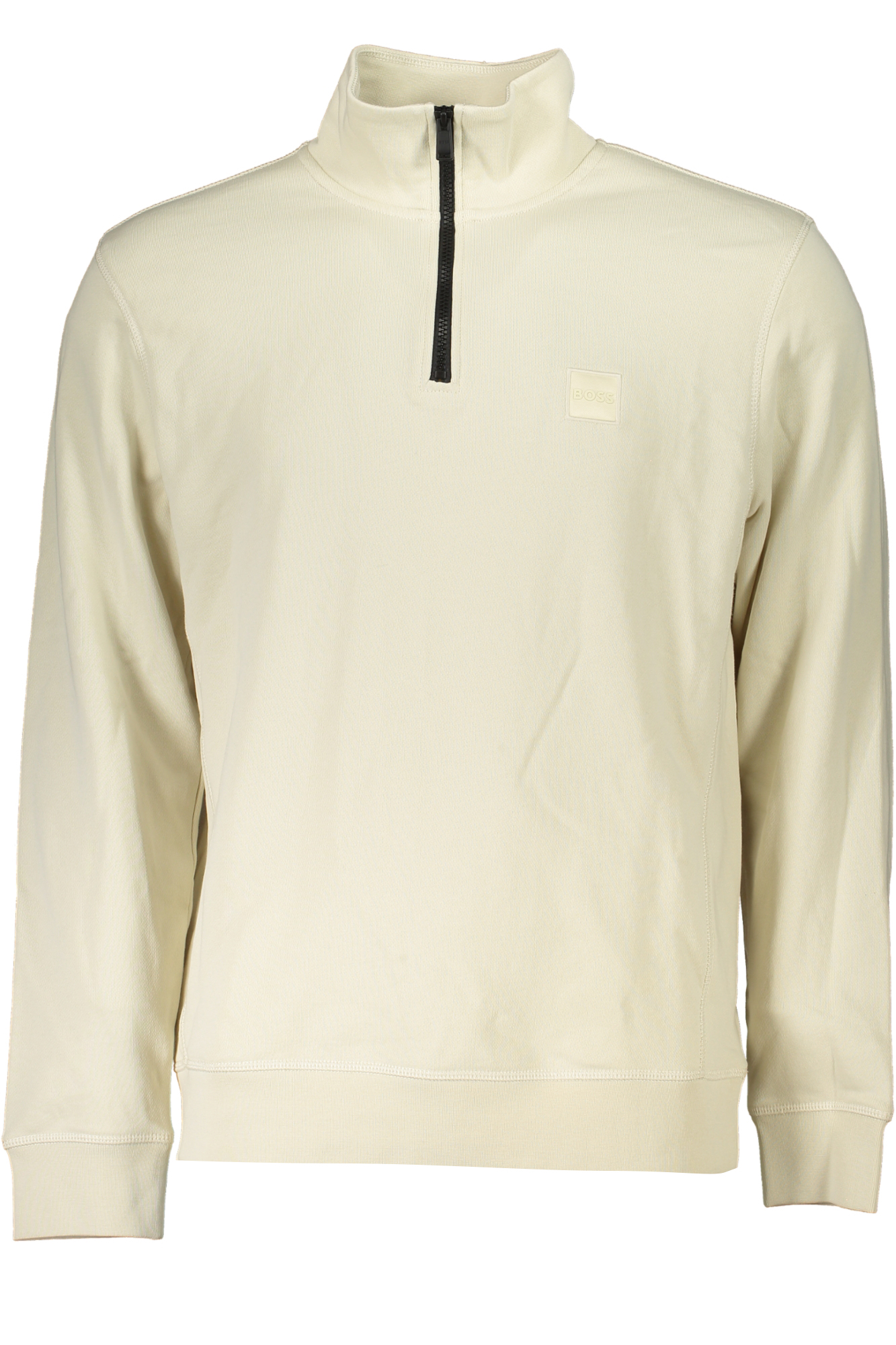 HUGO BOSS MEN&#039;S BEIGE ZIP SWEATSHIRT