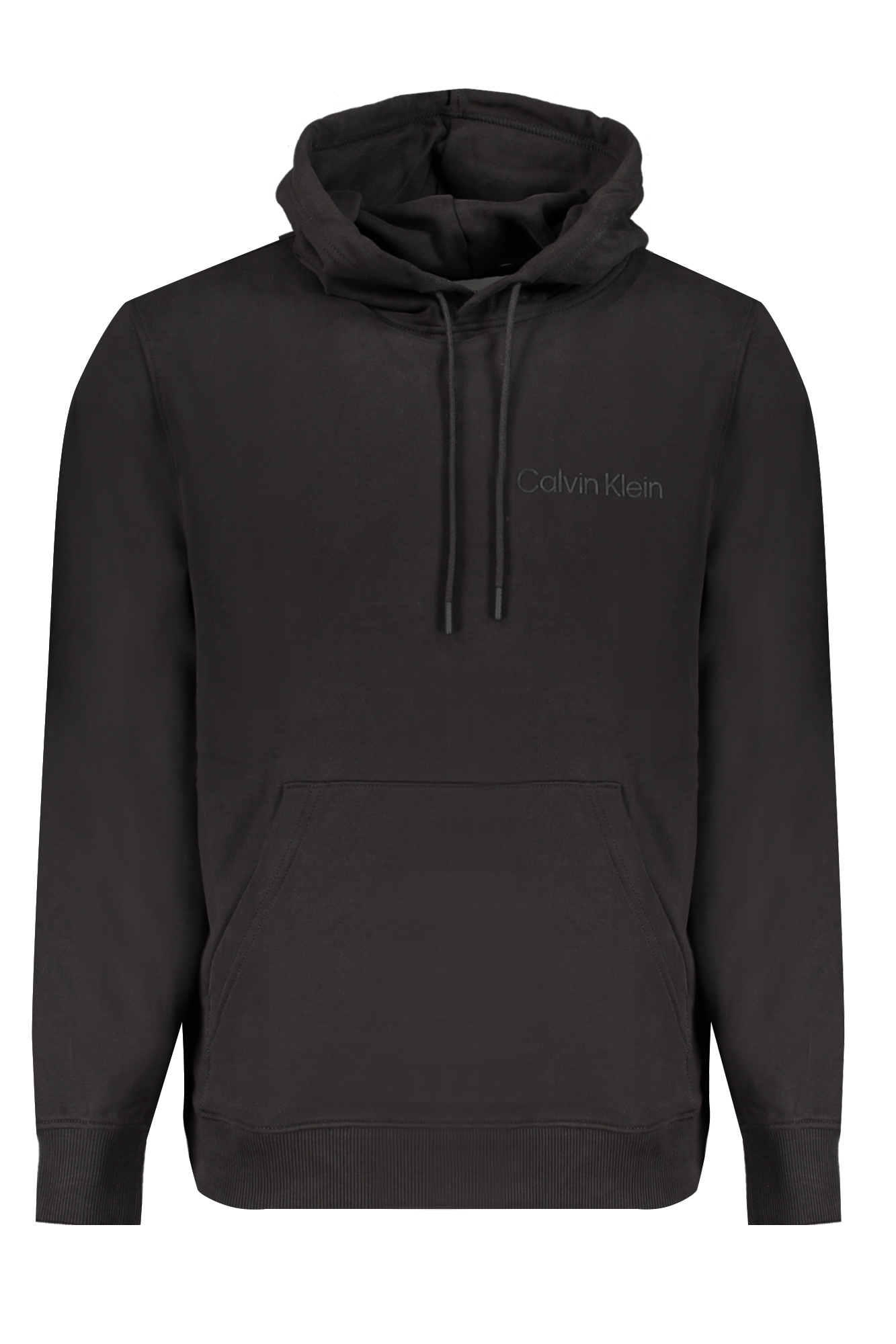 CALVIN KLEIN MEN&#039;S BLACK ZIP-OUT SWEATSHIRT