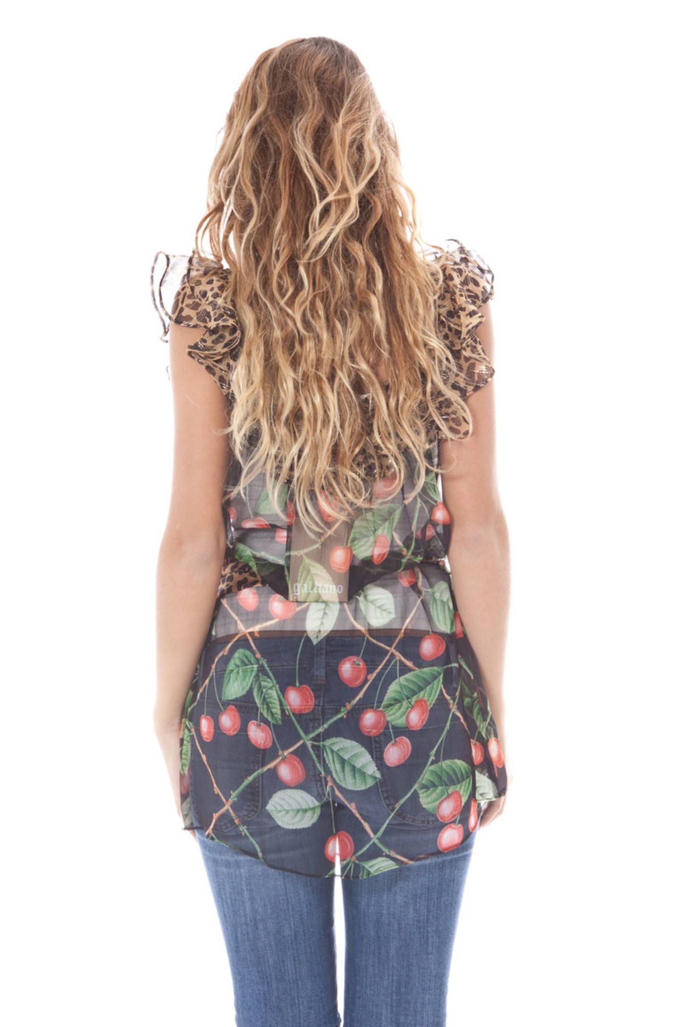 Bluză cu mânecă scurtă și model