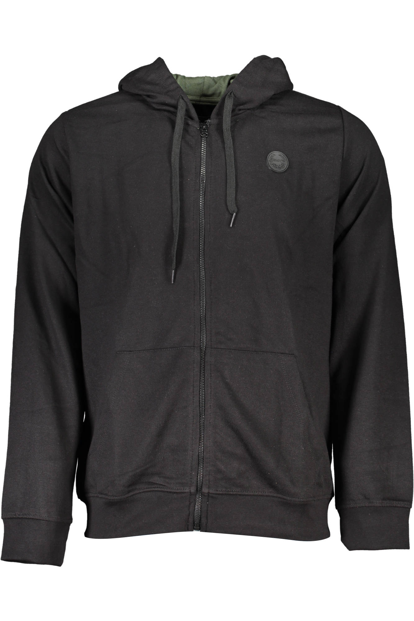 GIAN MARCO VENTURI MENS BLACK ZIP-UP SWEATSHIRT