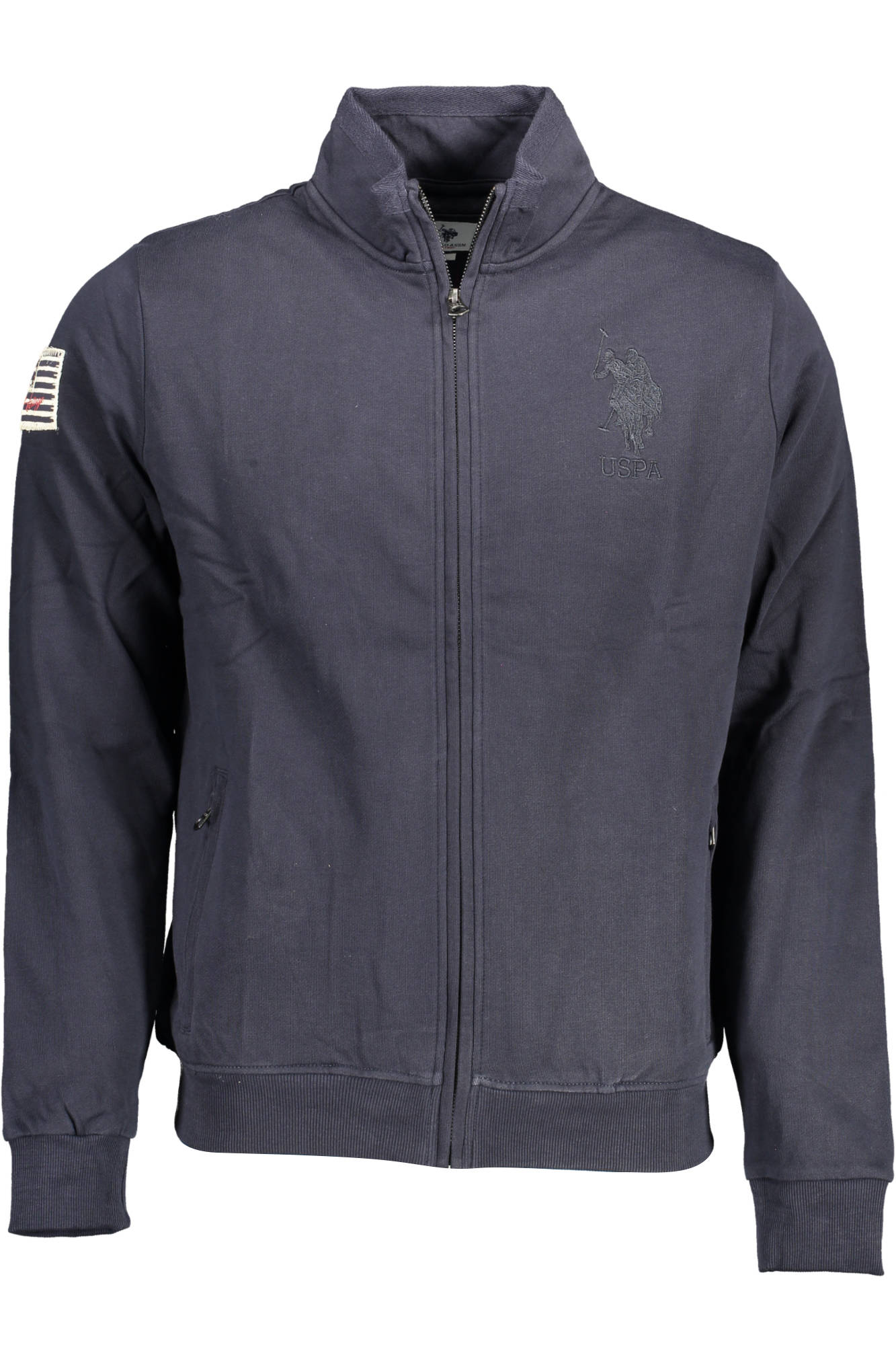 US POLO SWEATSHIRT WITH ZIP BLUE MAN