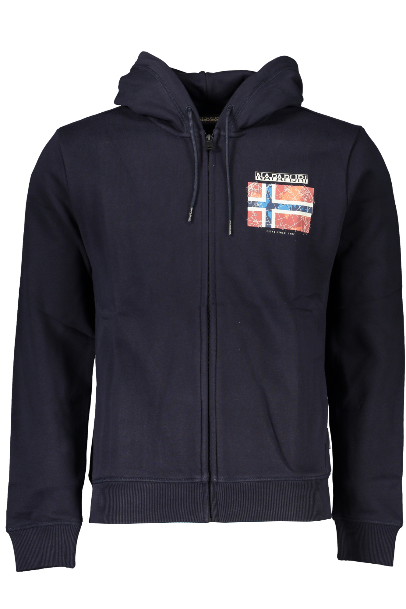 NAPAPIJRI MEN&#039;S BLUE ZIP SWEATSHIRT