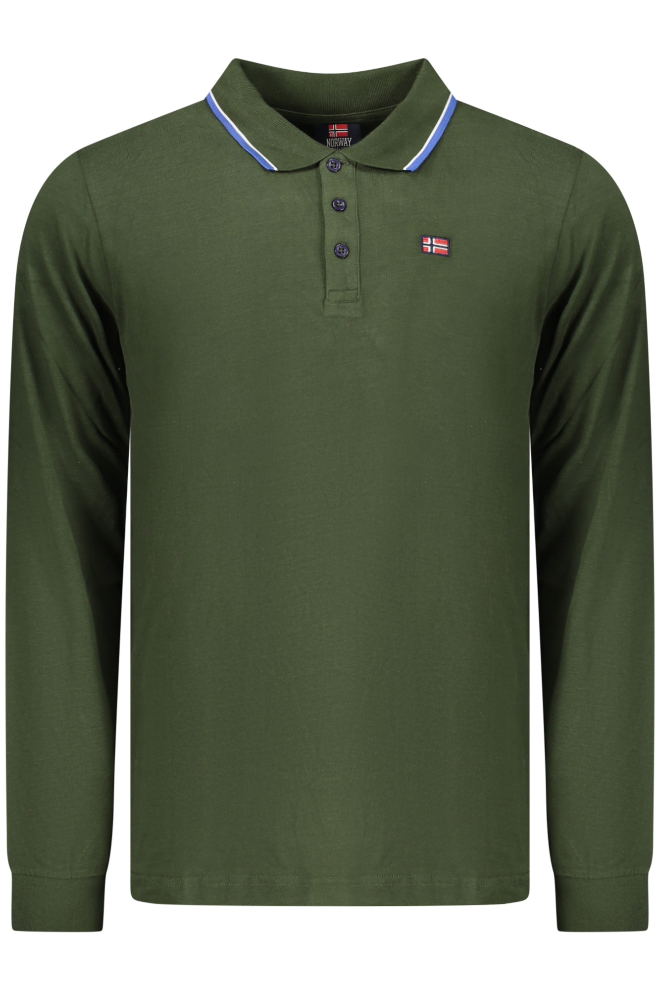 NORWAY 1963 MEN'S LONG-SLEEVED POLO SHIRT, GREEN