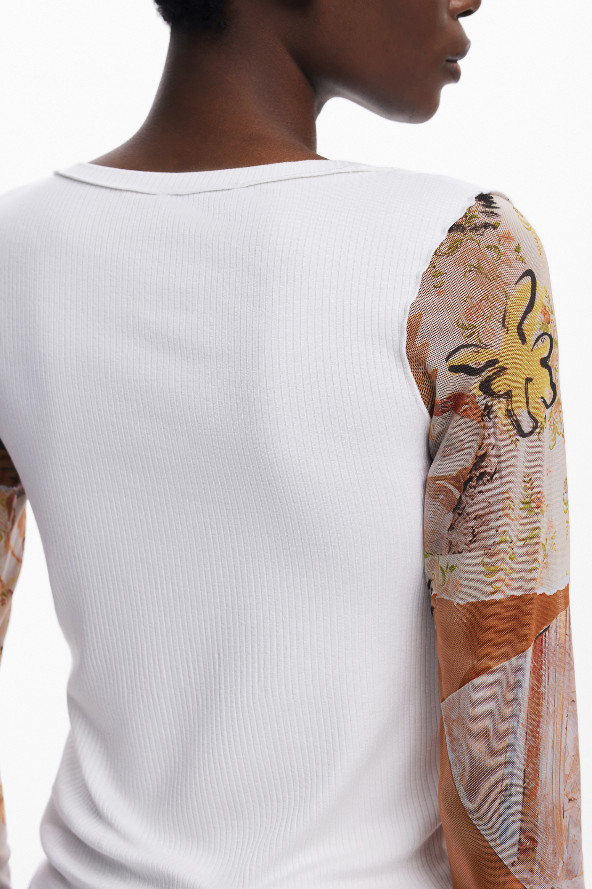 Pulover alb pentru femei Desigual