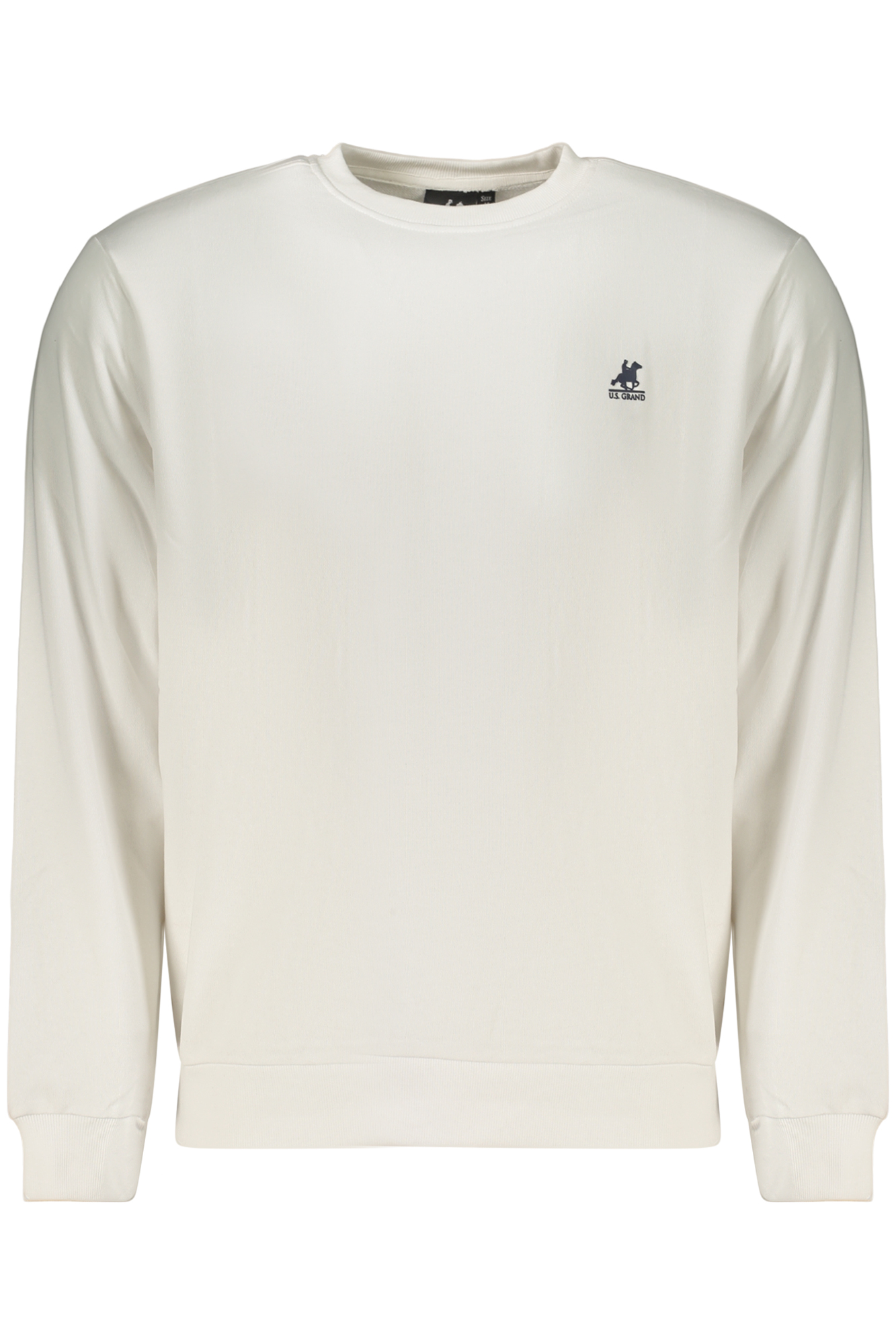 Мъжки бял суитшърт без качулка