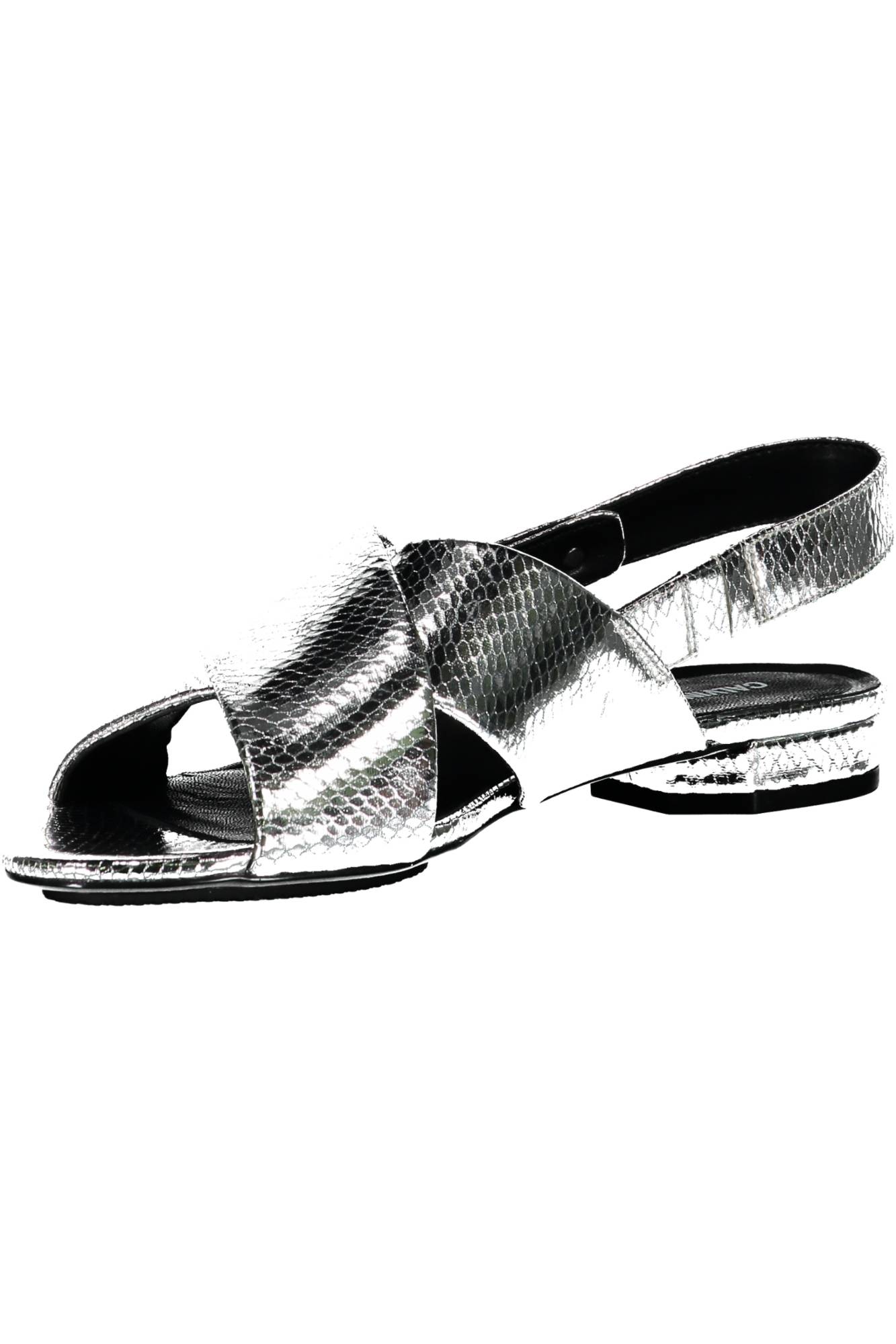 CALVIN KLEIN SILVER WOMAN SANDAL SHOES