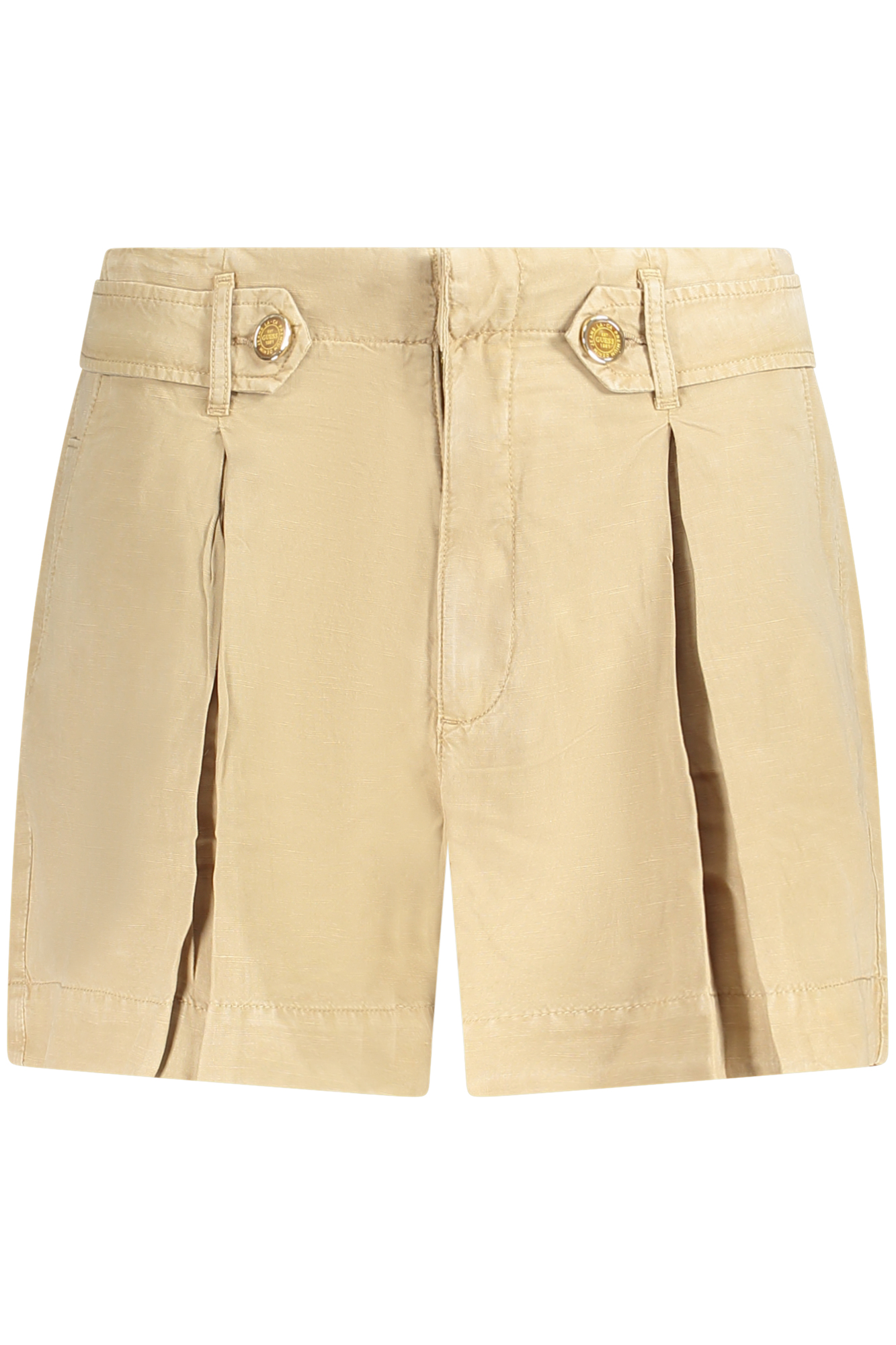 GUESS JEANS BEIGE WOMEN&#39;S SHORT PANTS