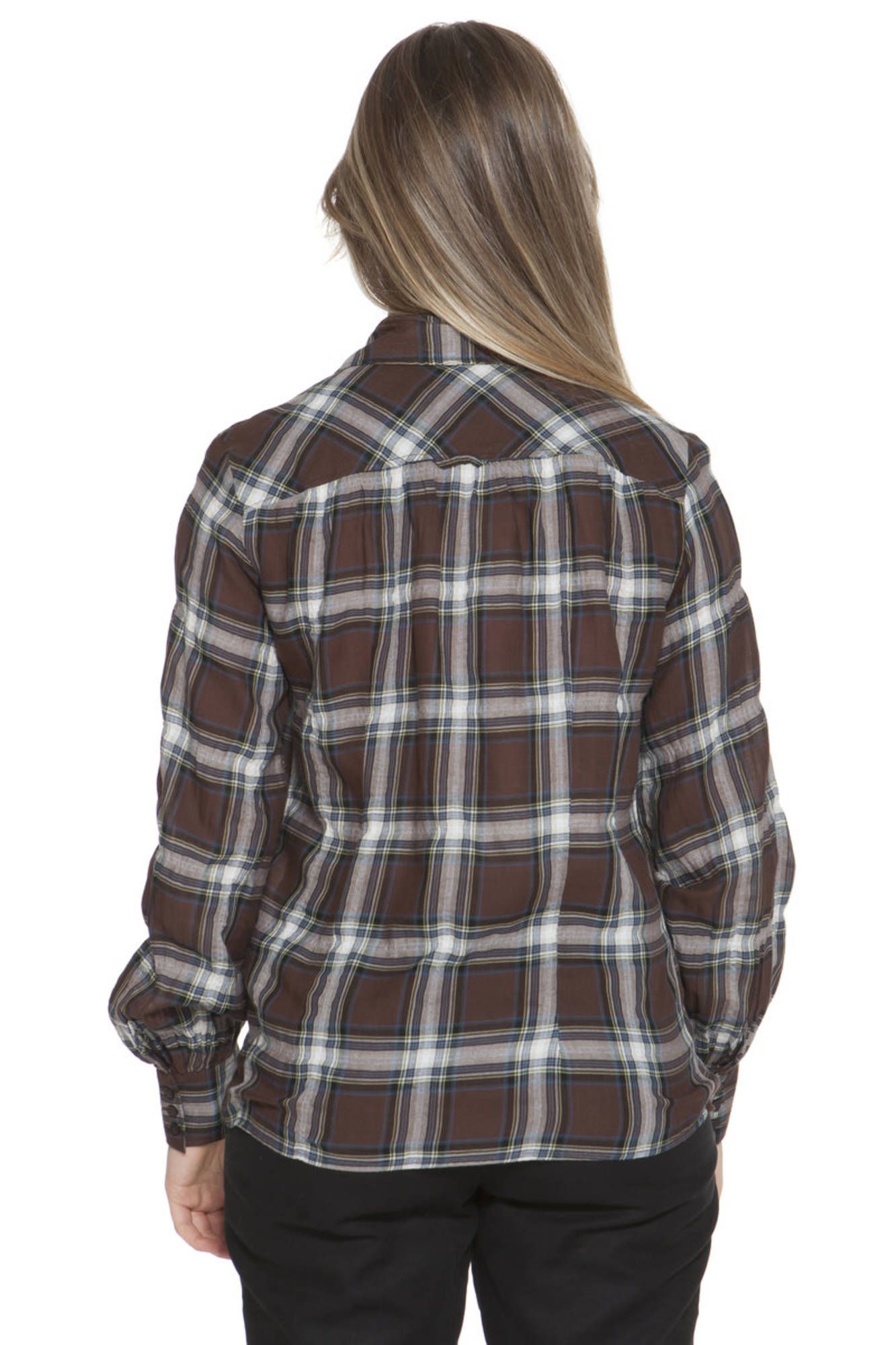 GANT WOMEN&#039;S LONG SLEEVE SHIRT BROWN