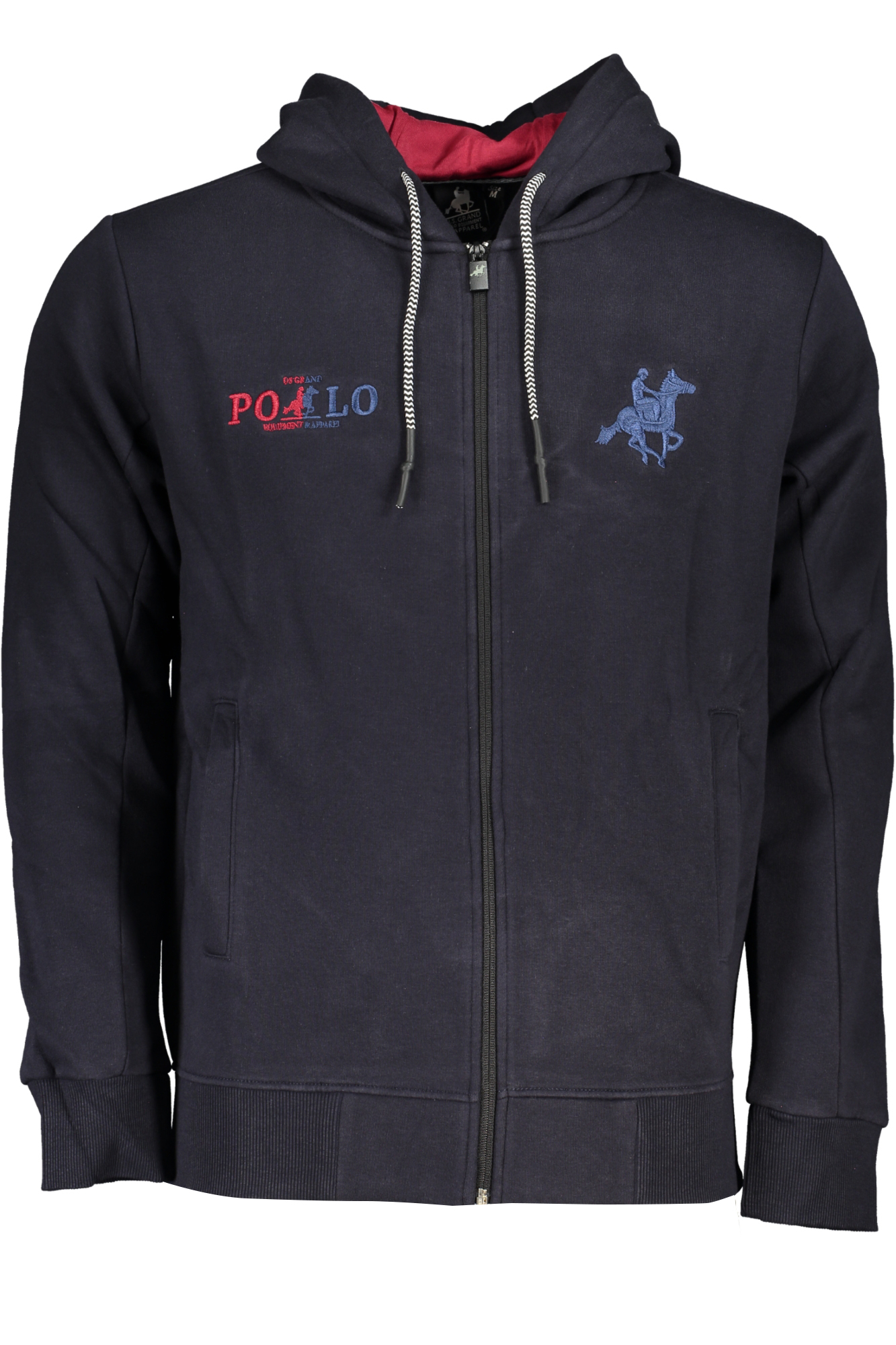 US GRAND POLO MEN'S BLUE ZIP SWEATSHIRT