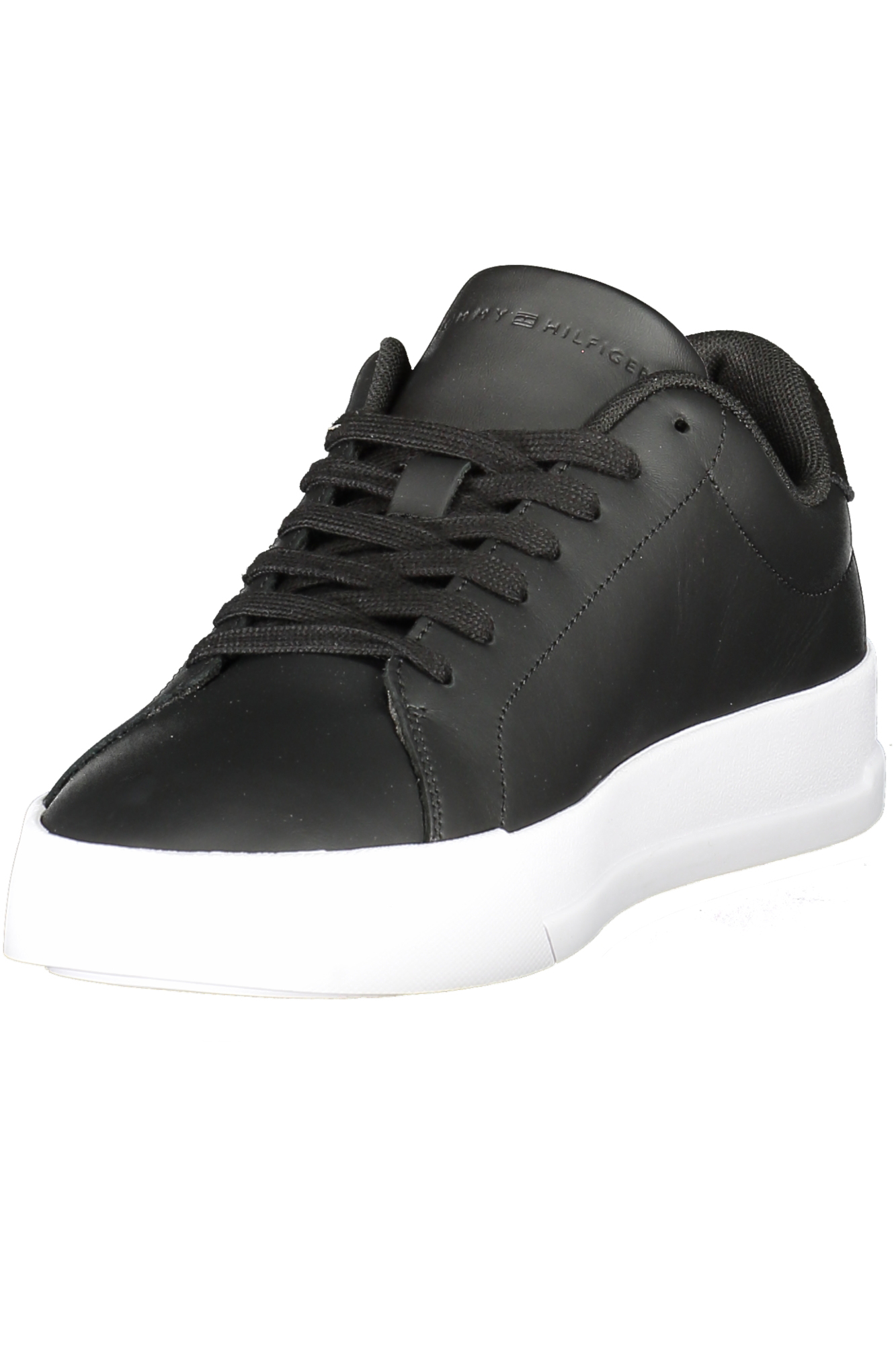Black men's leather sneakers Tommy Hilfiger