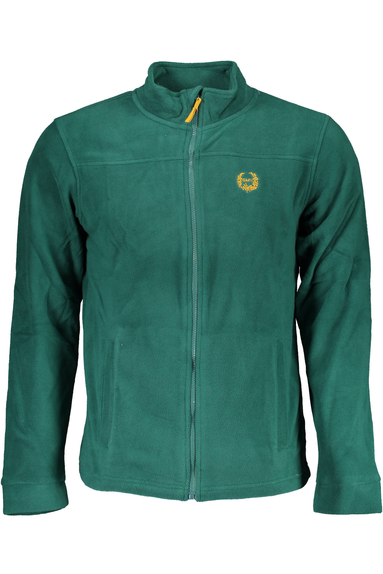GIAN MARCO VENTURI MEN'S ZIP-UP SWEATSHIRT GREEN