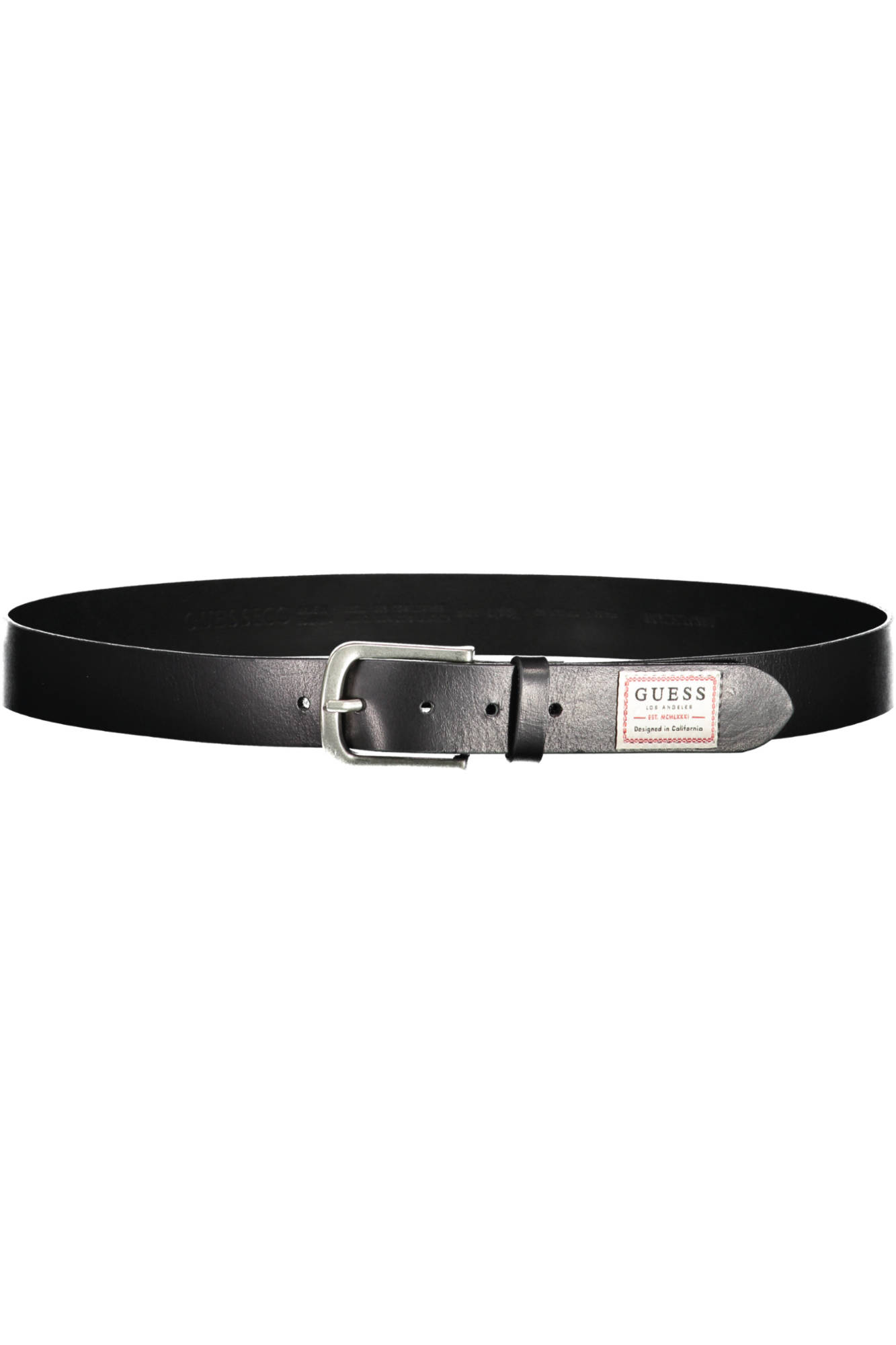GUESS JEANS MEN&#039;S LEATHER BELT BLACK