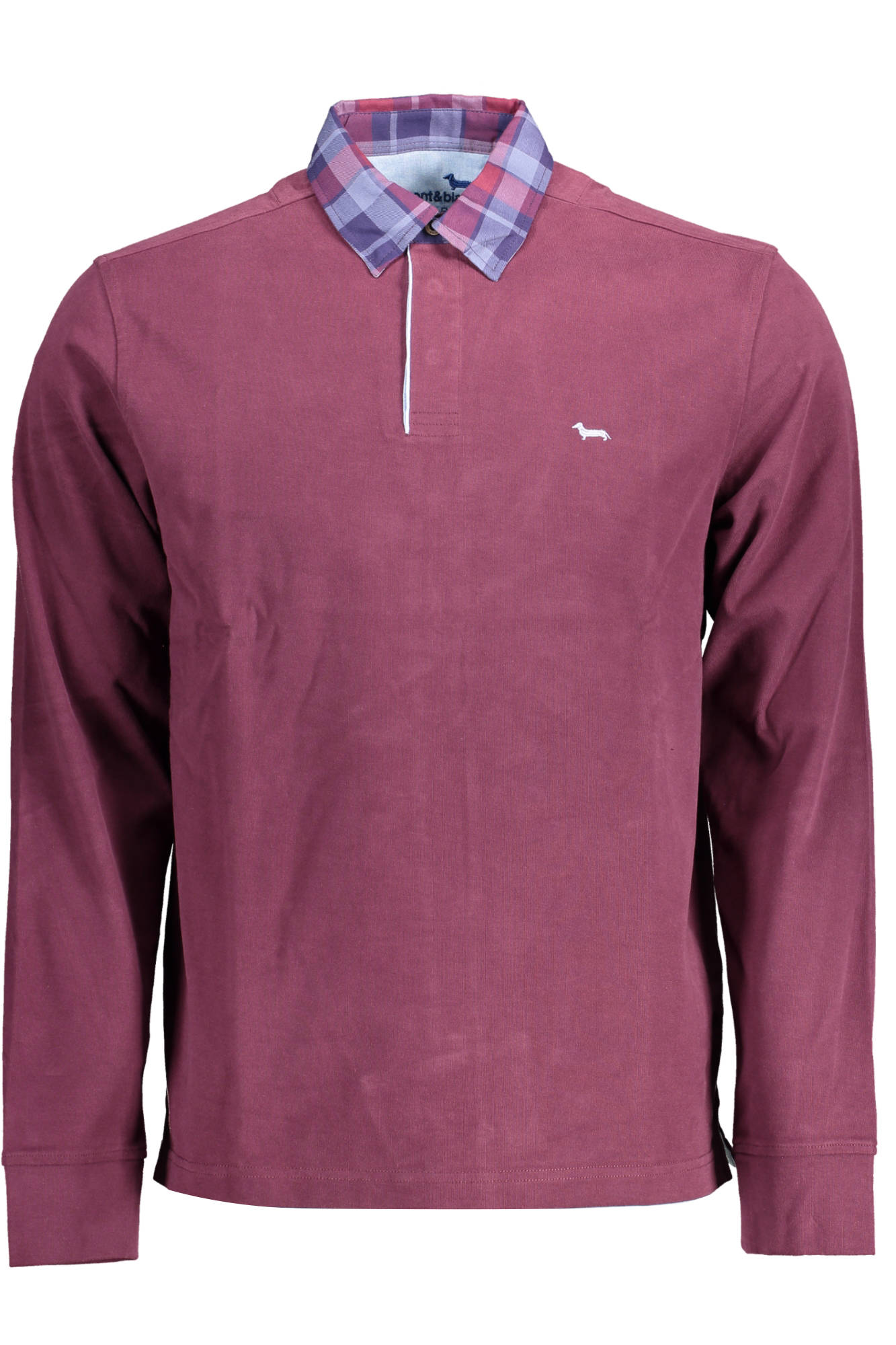 HARMONT &amp; BLAINE PURPLE MEN'S LONG SLEEVE POLO SHIRT