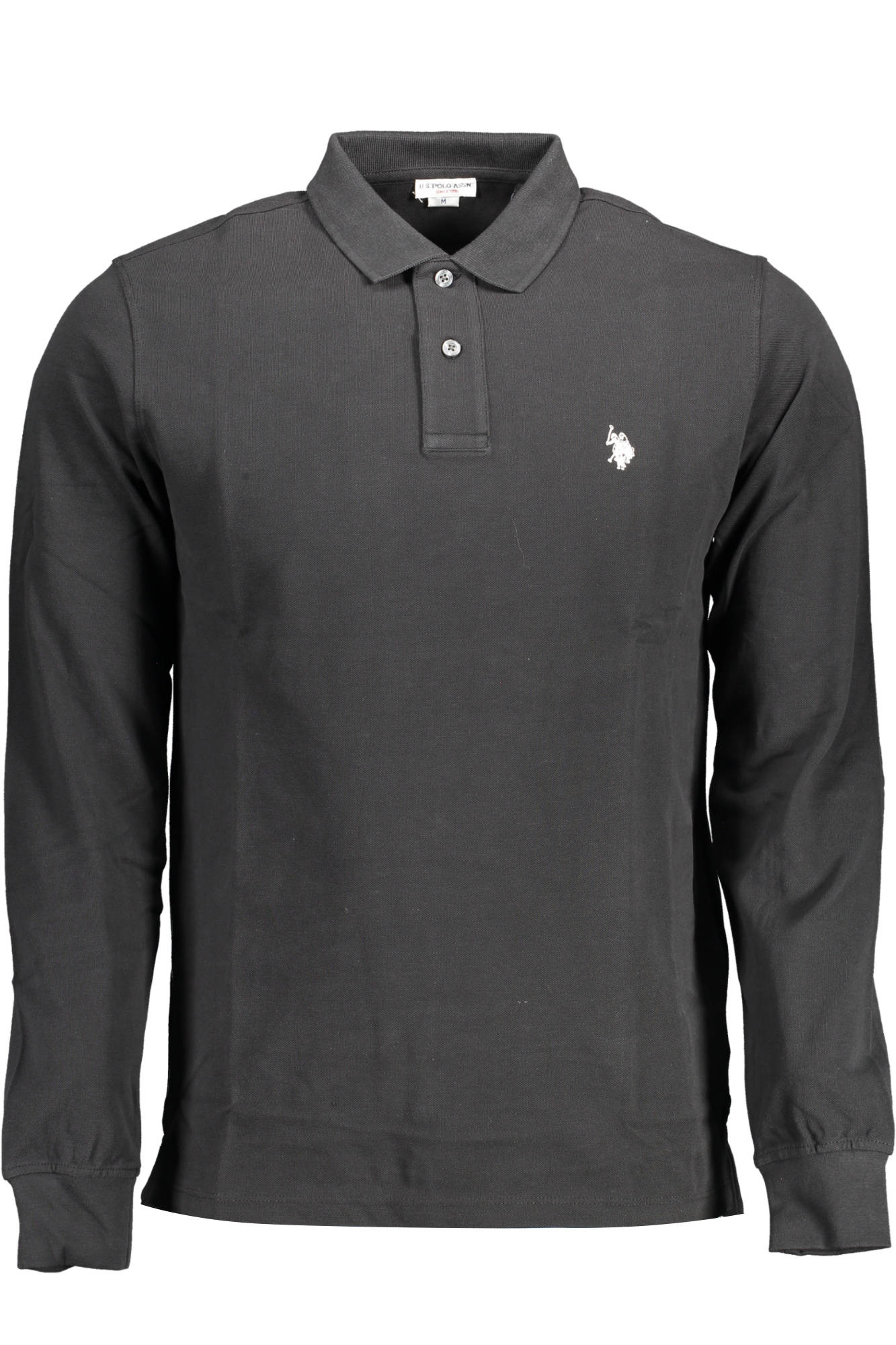 US POLO MEN'S LONG SLEEVED POLO BLACK