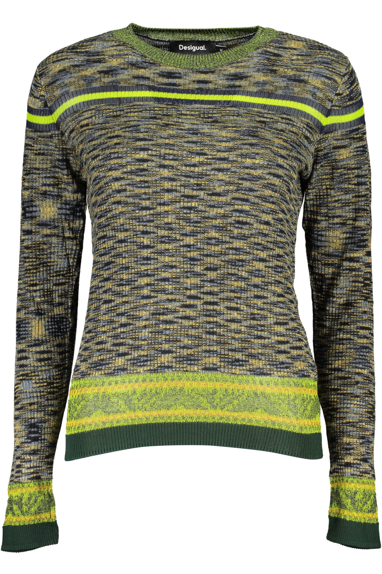 DESIGUAL GREEN WOMEN'S SWEATER