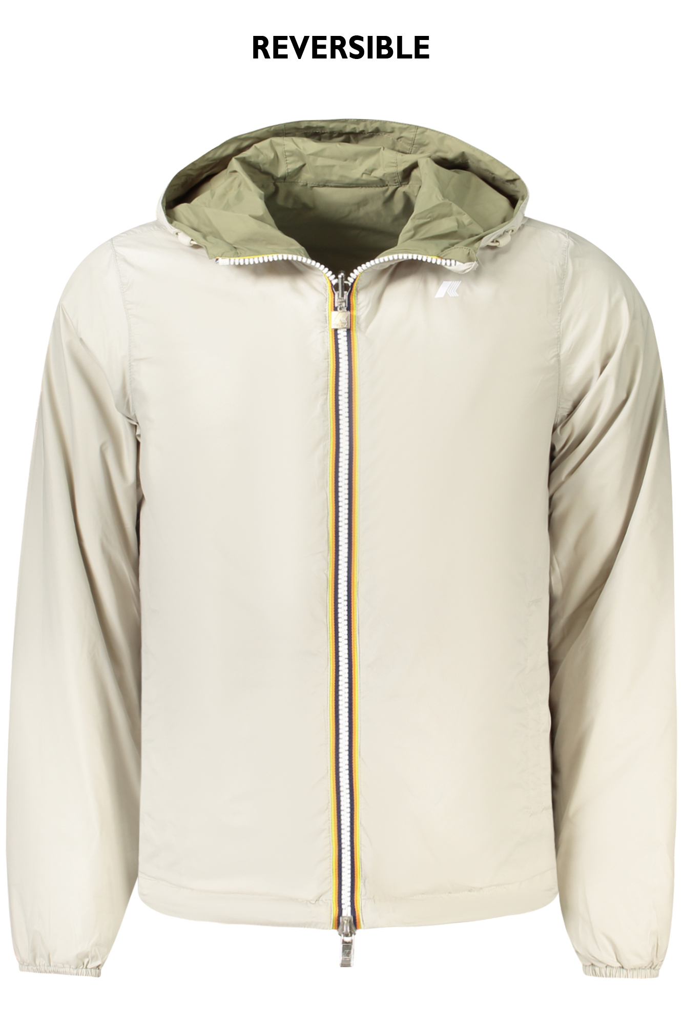 Jachetă bărbătească reversibilă K-WAY verde