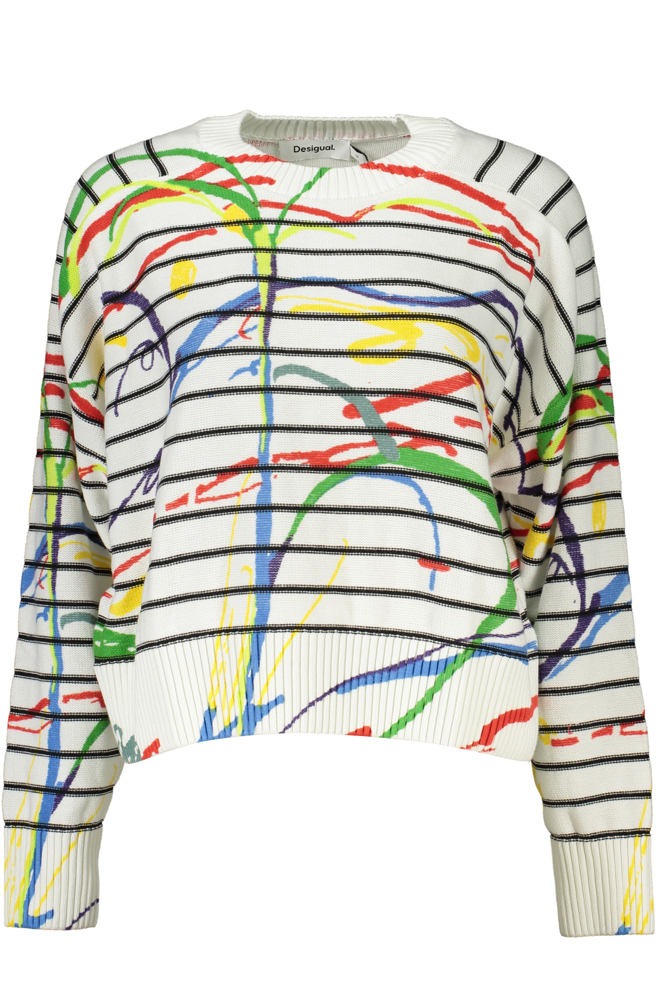 DESIGUAL WHITE WOMEN'S SWEATER