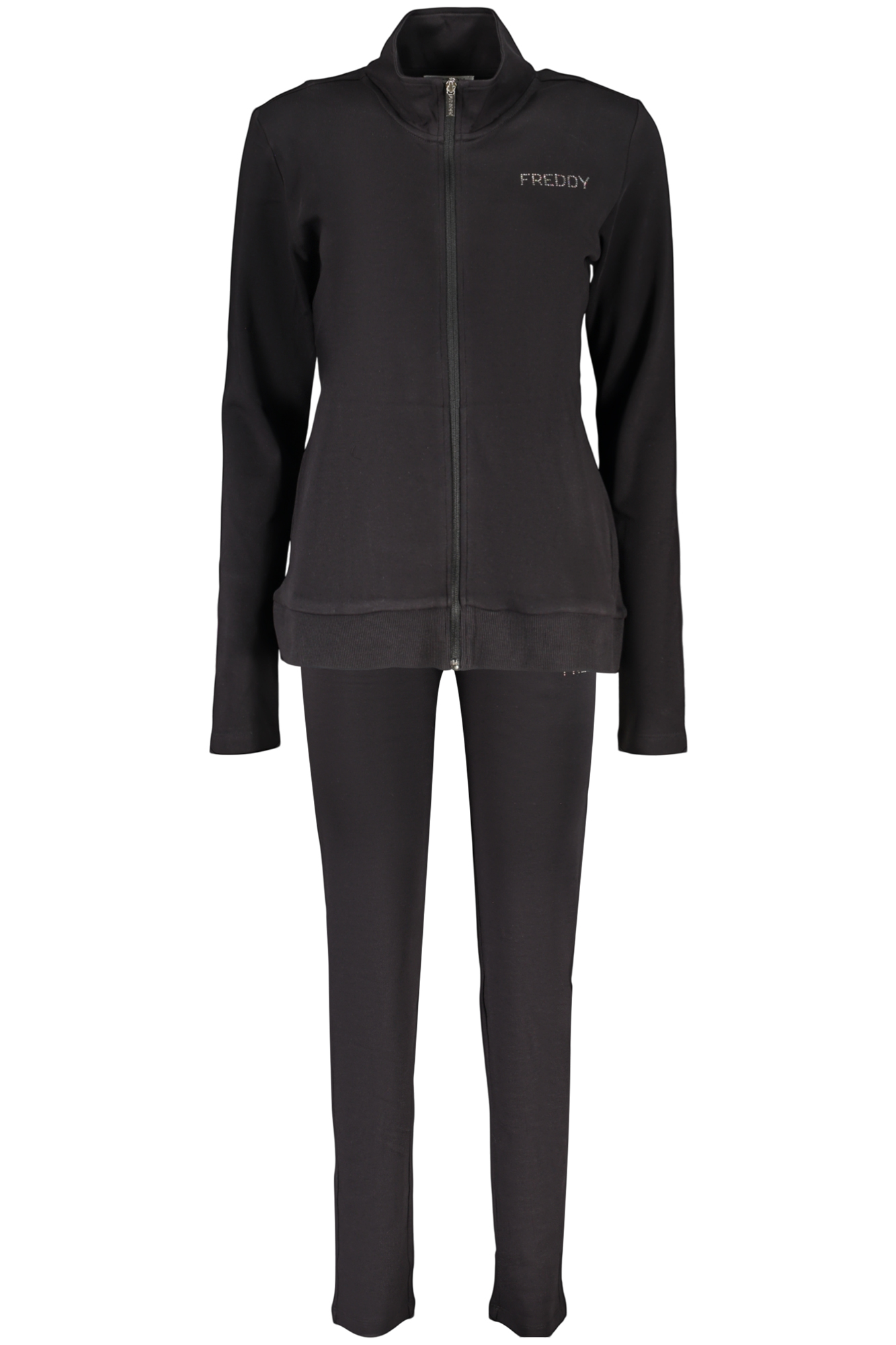Дамски черен суитшърт с цип