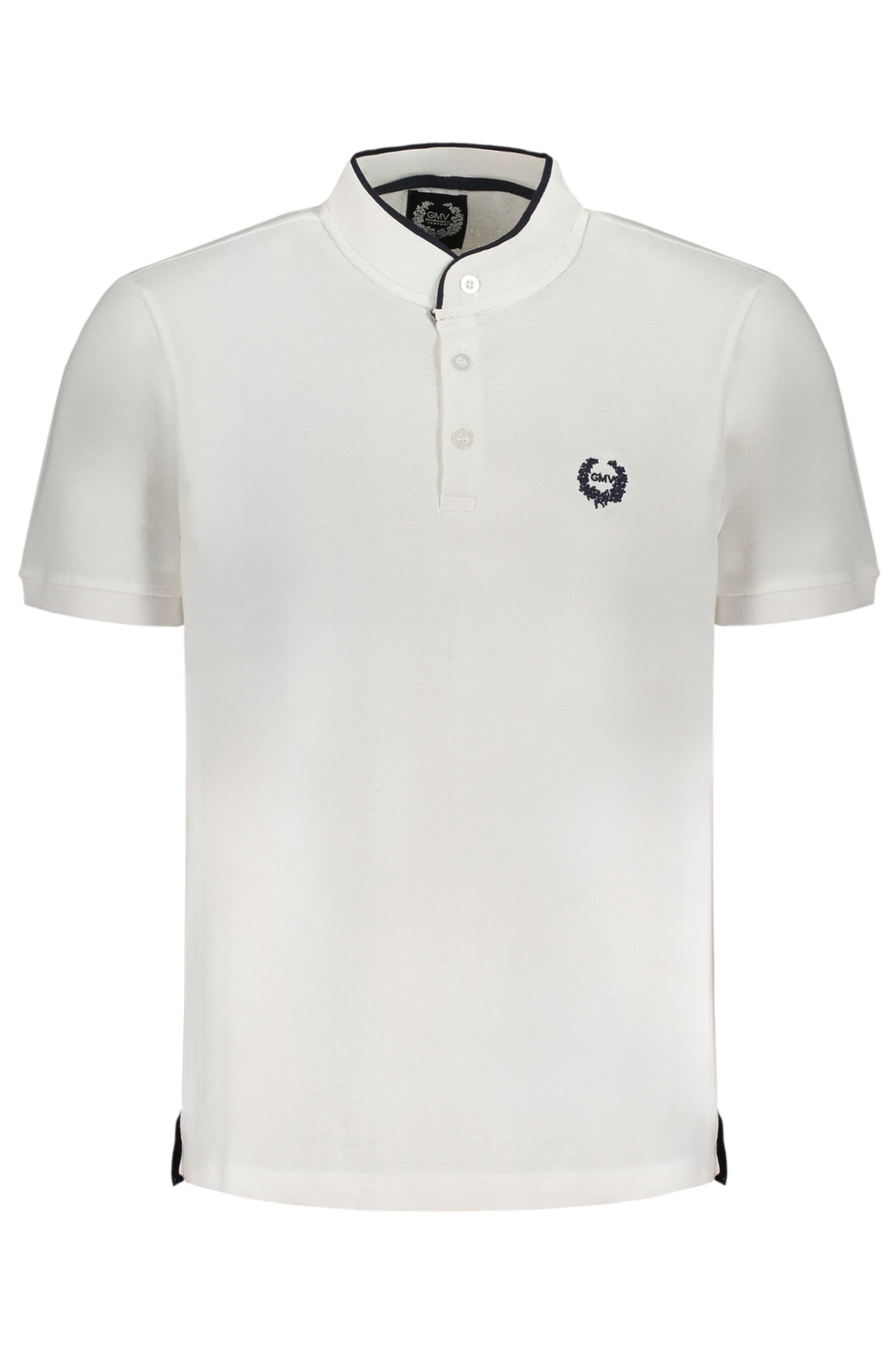 GIAN MARCO VENTURI MEN'S WHITE SHORT SLEEVED POLO SHIRT