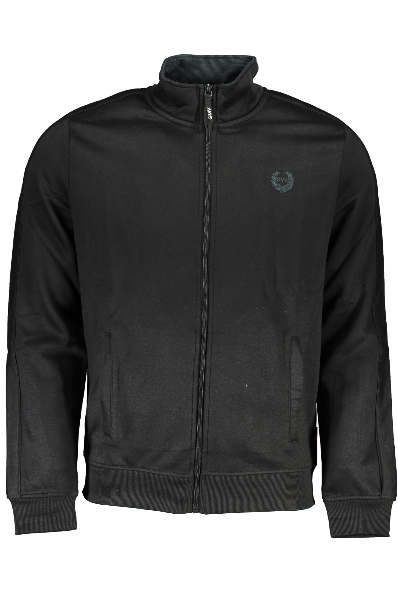 GIAN MARCO VENTURI MEN'S BLACK ZIP SWEATSHIRT