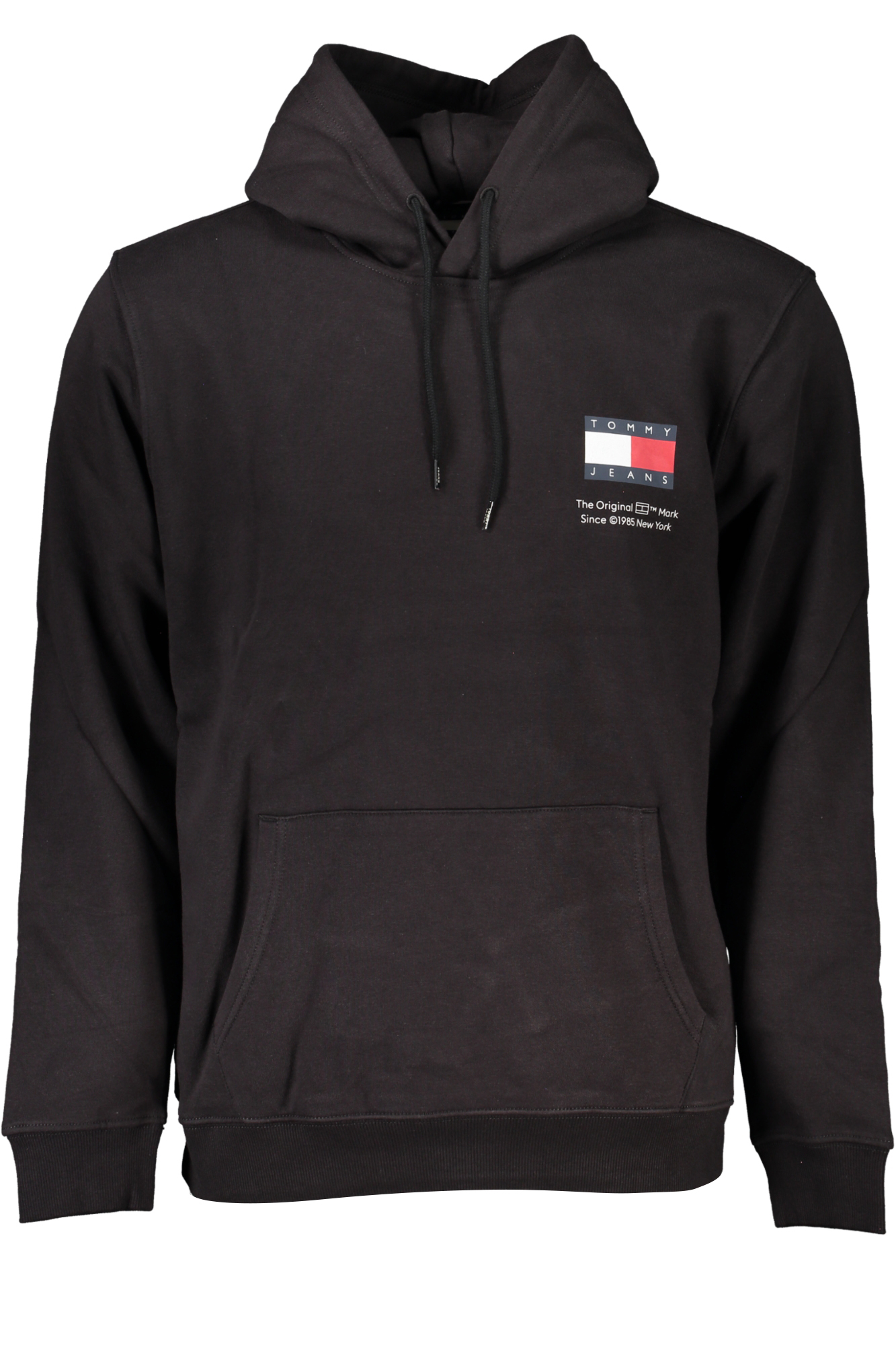 TOMMY HILFIGER MENS BLACK ZIPLESS SWEATSHIRT