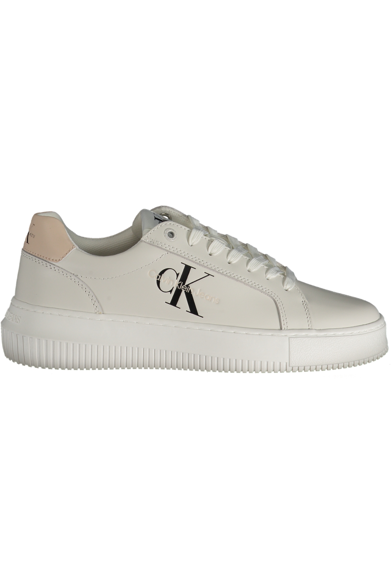 Calvin Klein Bright White/Whisper Pink Sneaker For Women / Girls