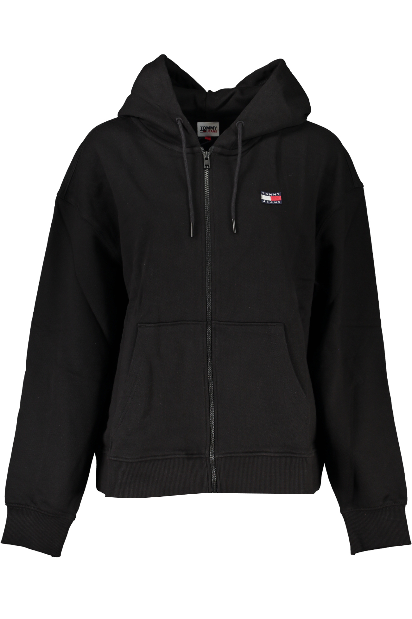 TOMMY HILFIGER WOMEN&#039;S BLACK ZIP SWEATSHIRT
