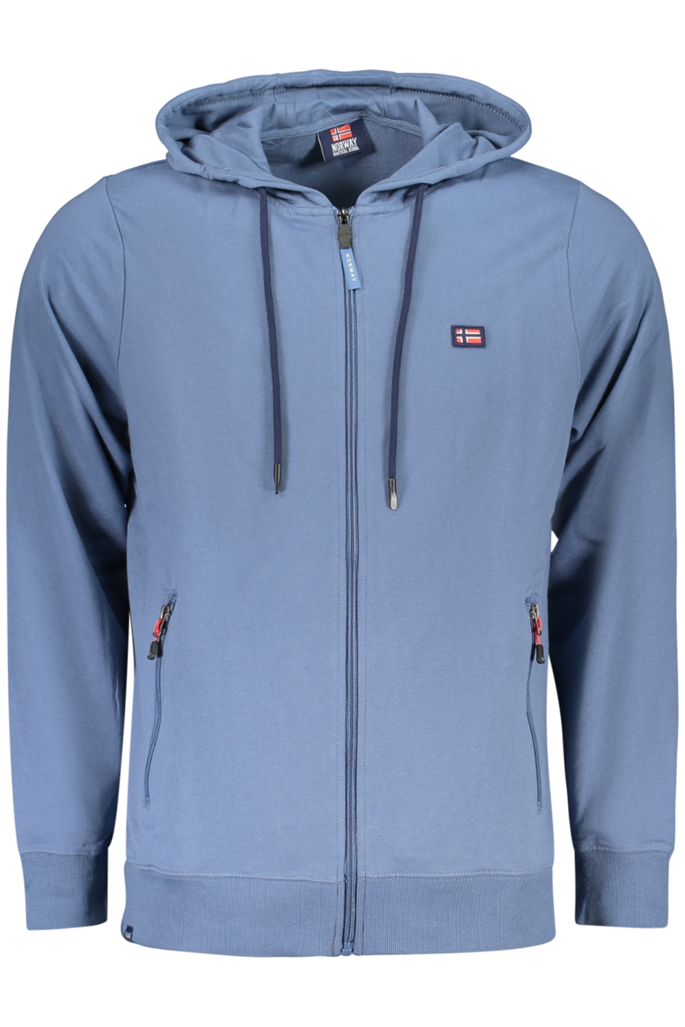Син мъжки суитшърт с цип НОРВЕГИЯ 1963