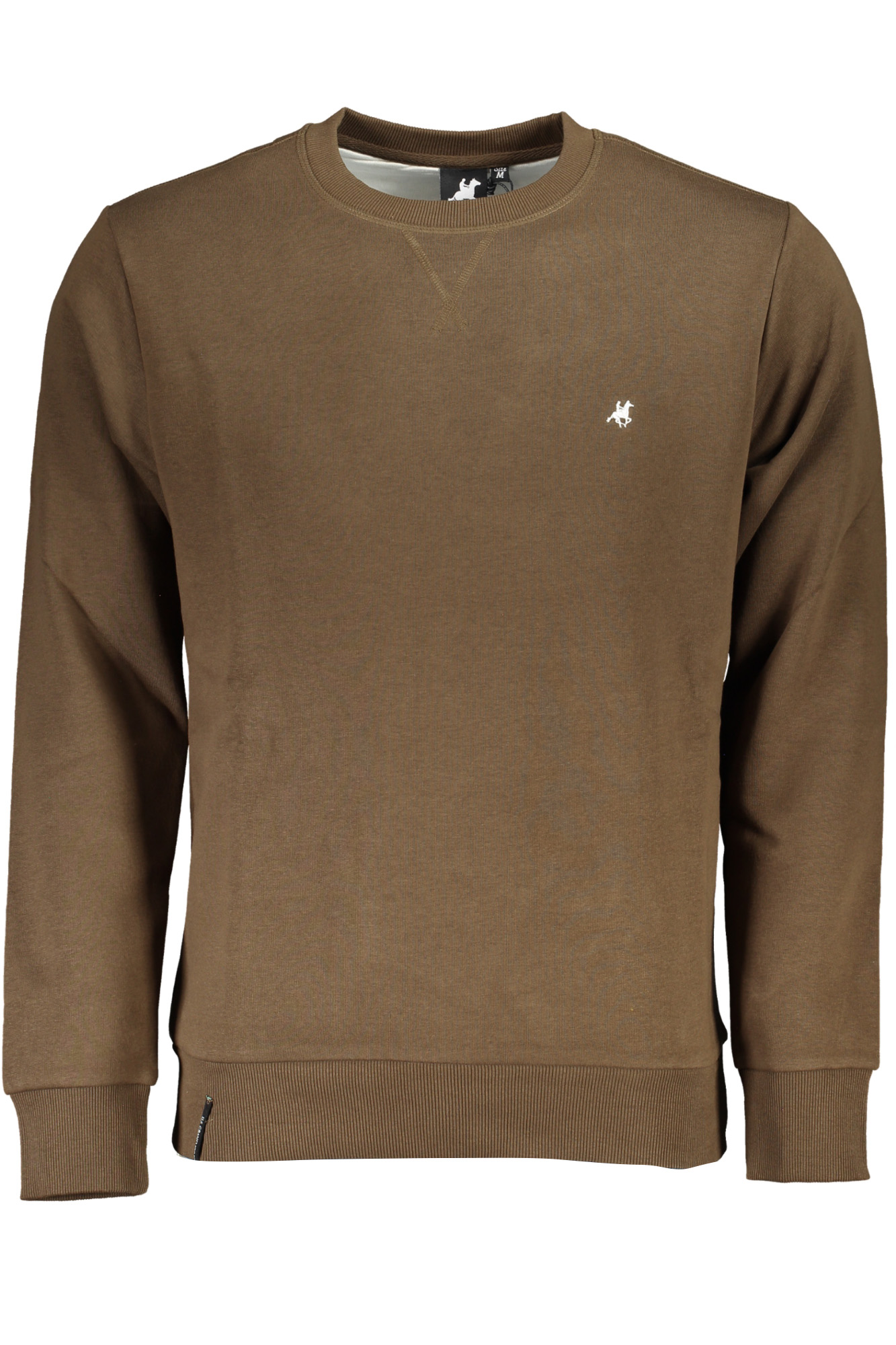 US GRAND POLO MEN'S BROWN ZIPLESS SWEATSHIRT