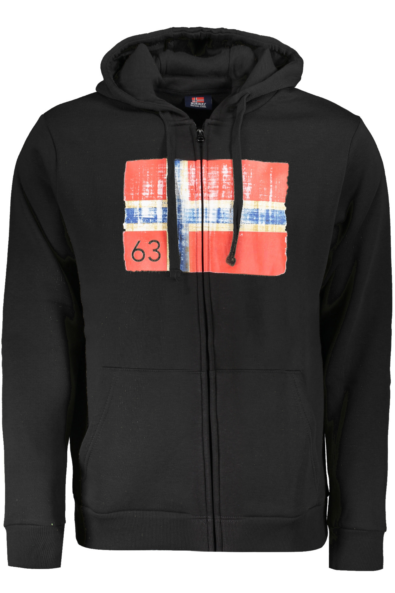 NORWAY 1963 MEN&#039;S BLACK ZIP-UP SWEATSHIRT