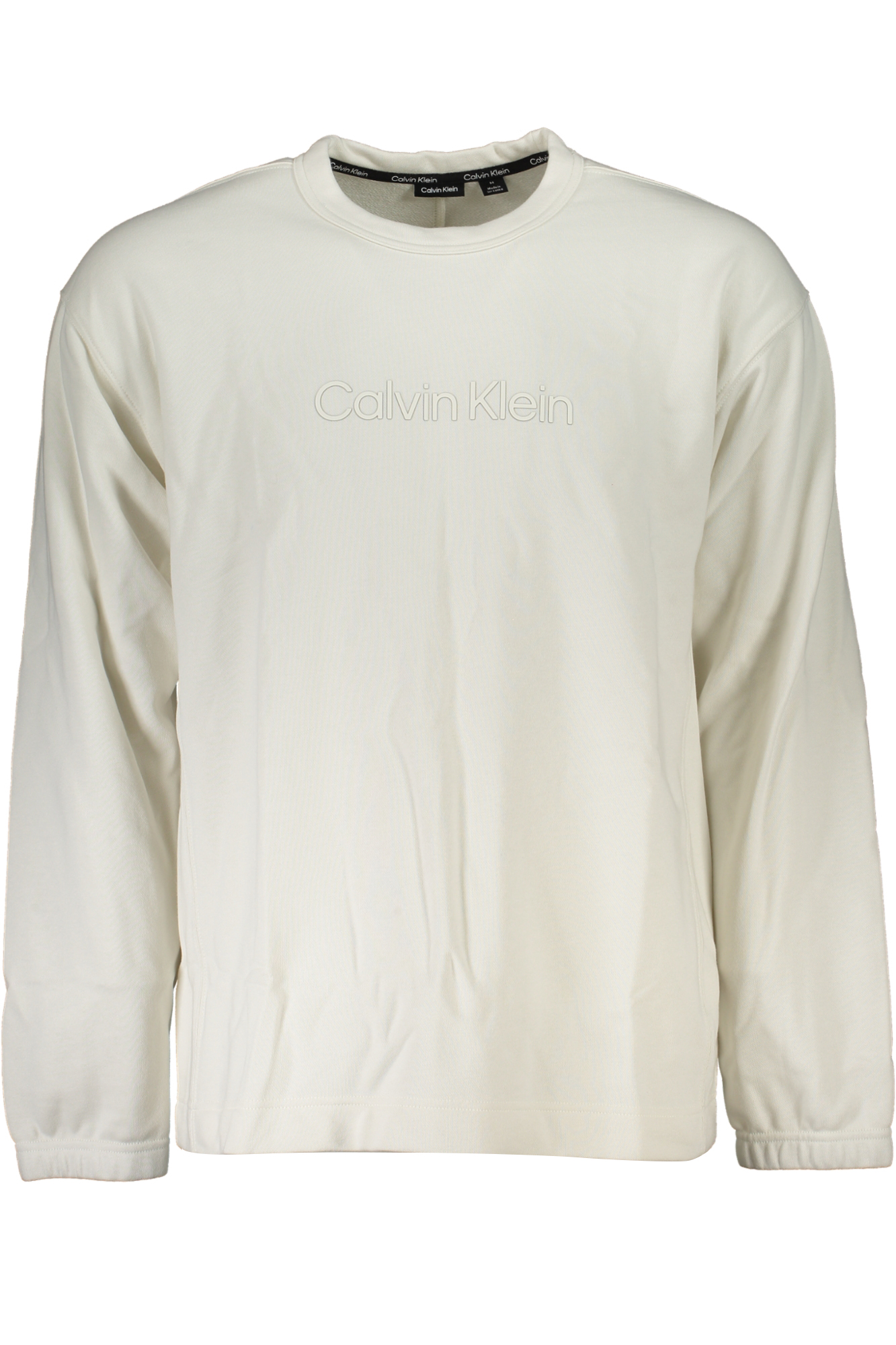CALVIN KLEIN MEN'S WHITE ZIPLESS SWEATSHIRT