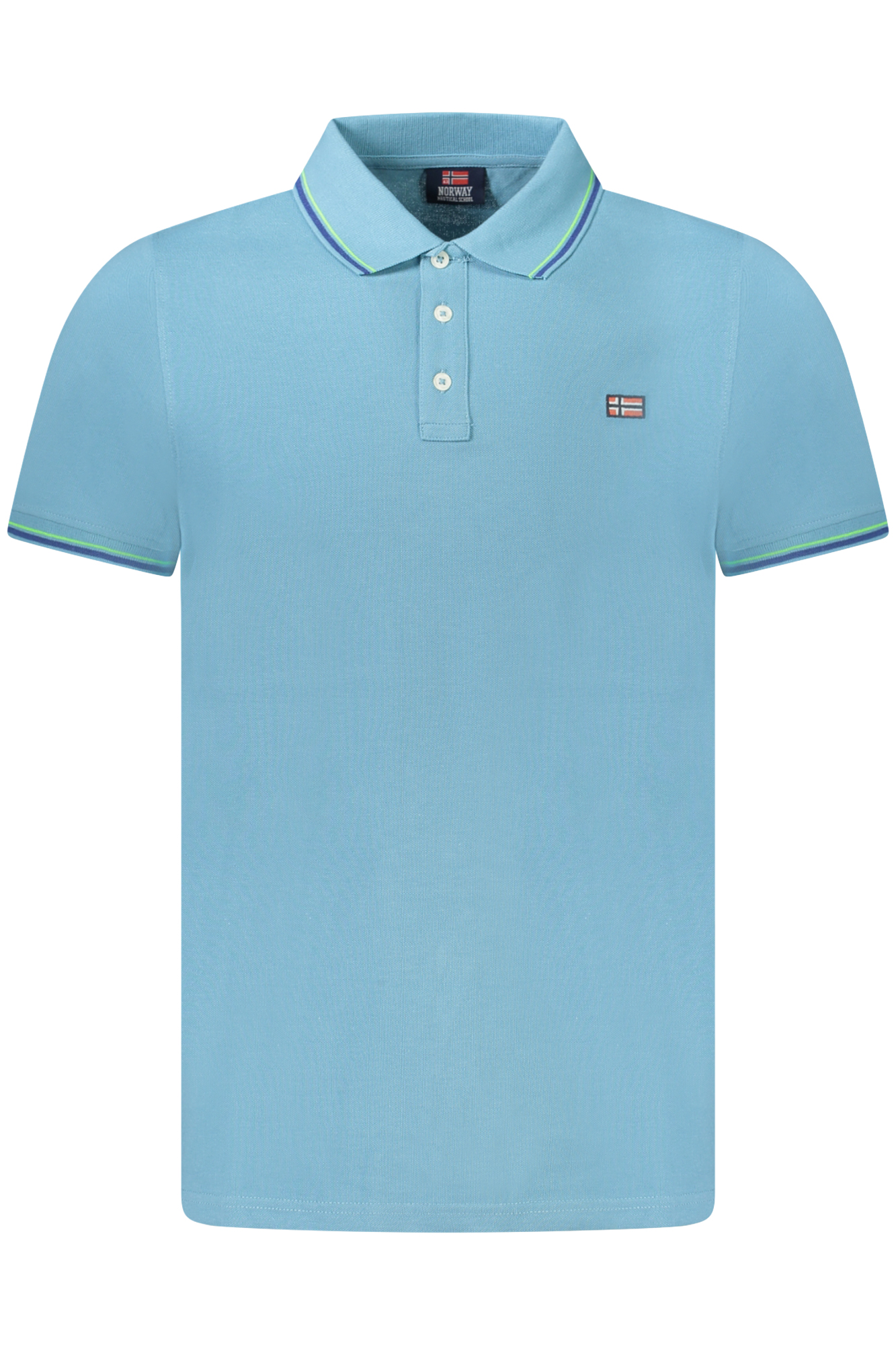 NORWAY 1963 MEN'S SHORT SLEEVE POLO SHIRT BLUE