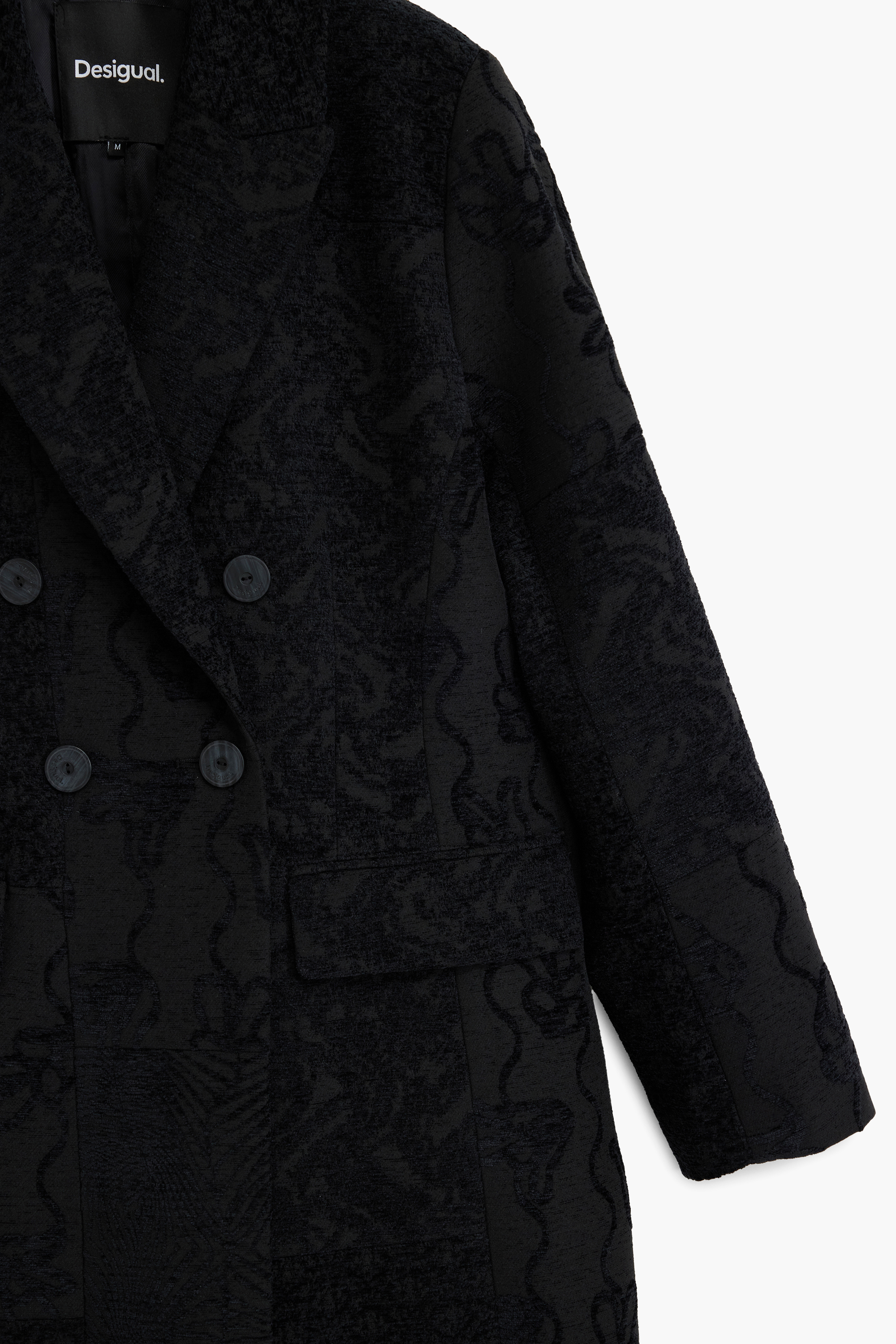 Palton negru Desigual pentru femei