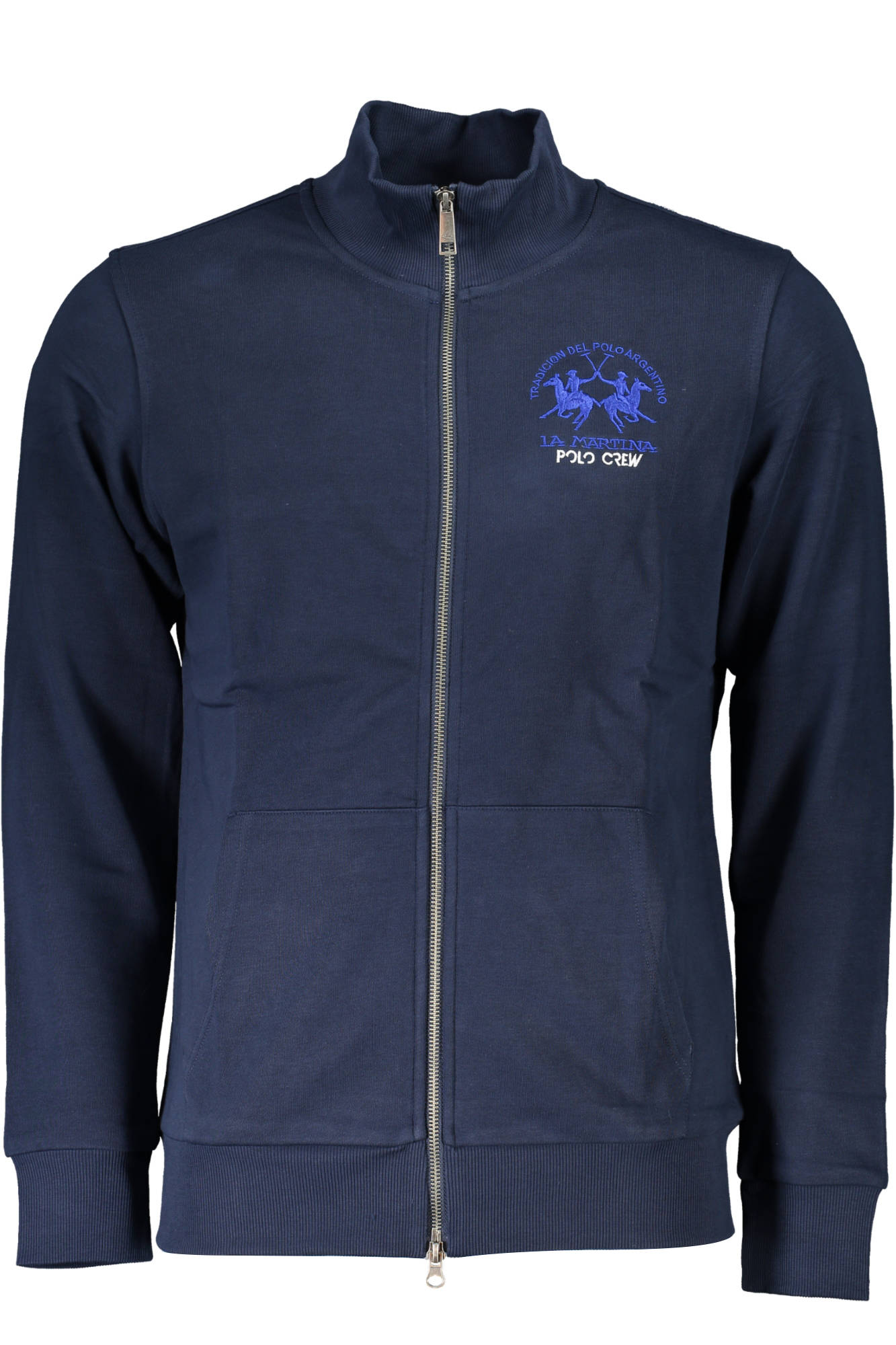 LA MARTINA MEN&#039;S BLUE ZIPPED SWEATSHIRT
