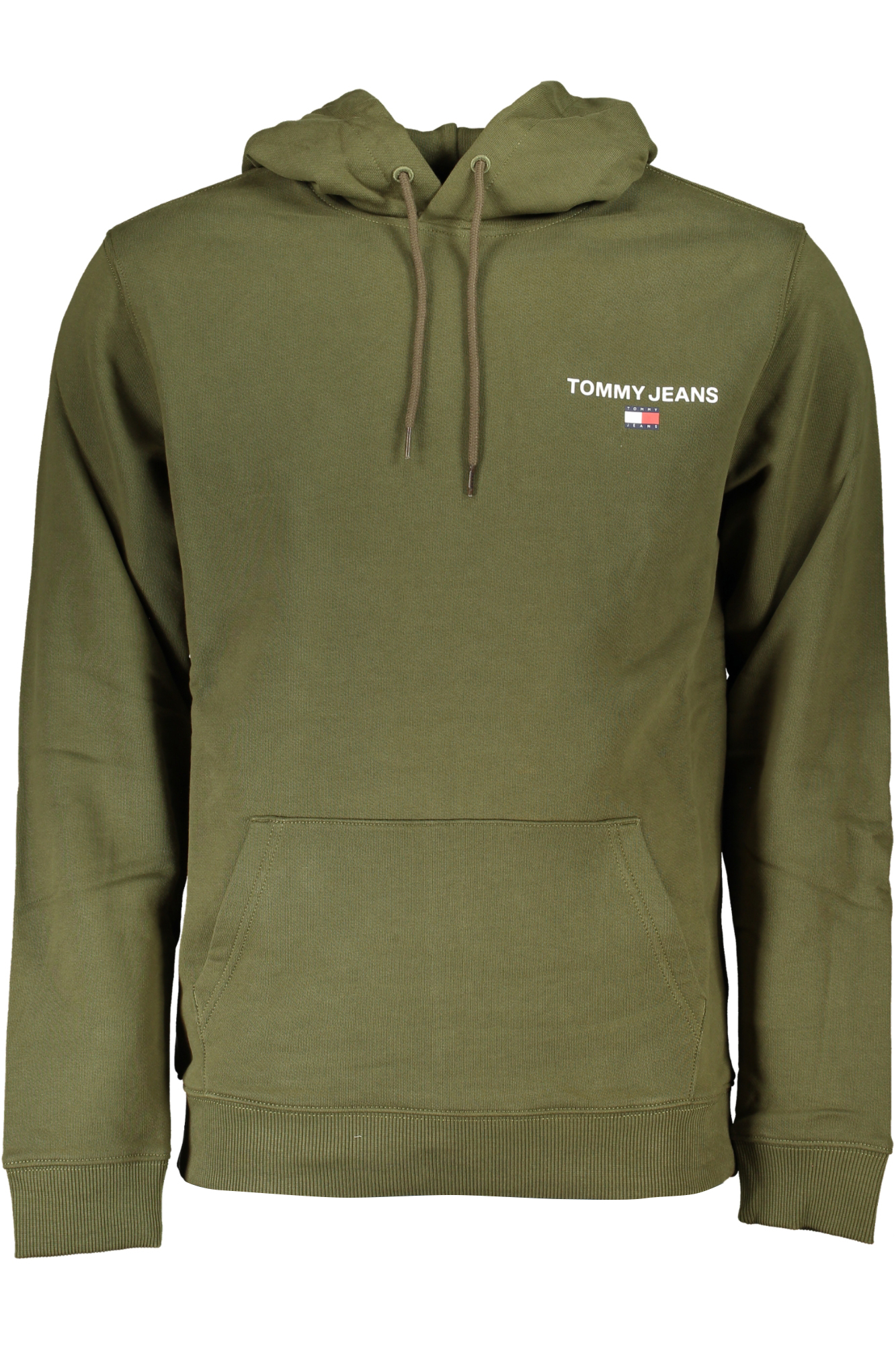 TOMMY HILFIGER MEN'S GREEN ZIPLESS SWEATSHIRT
