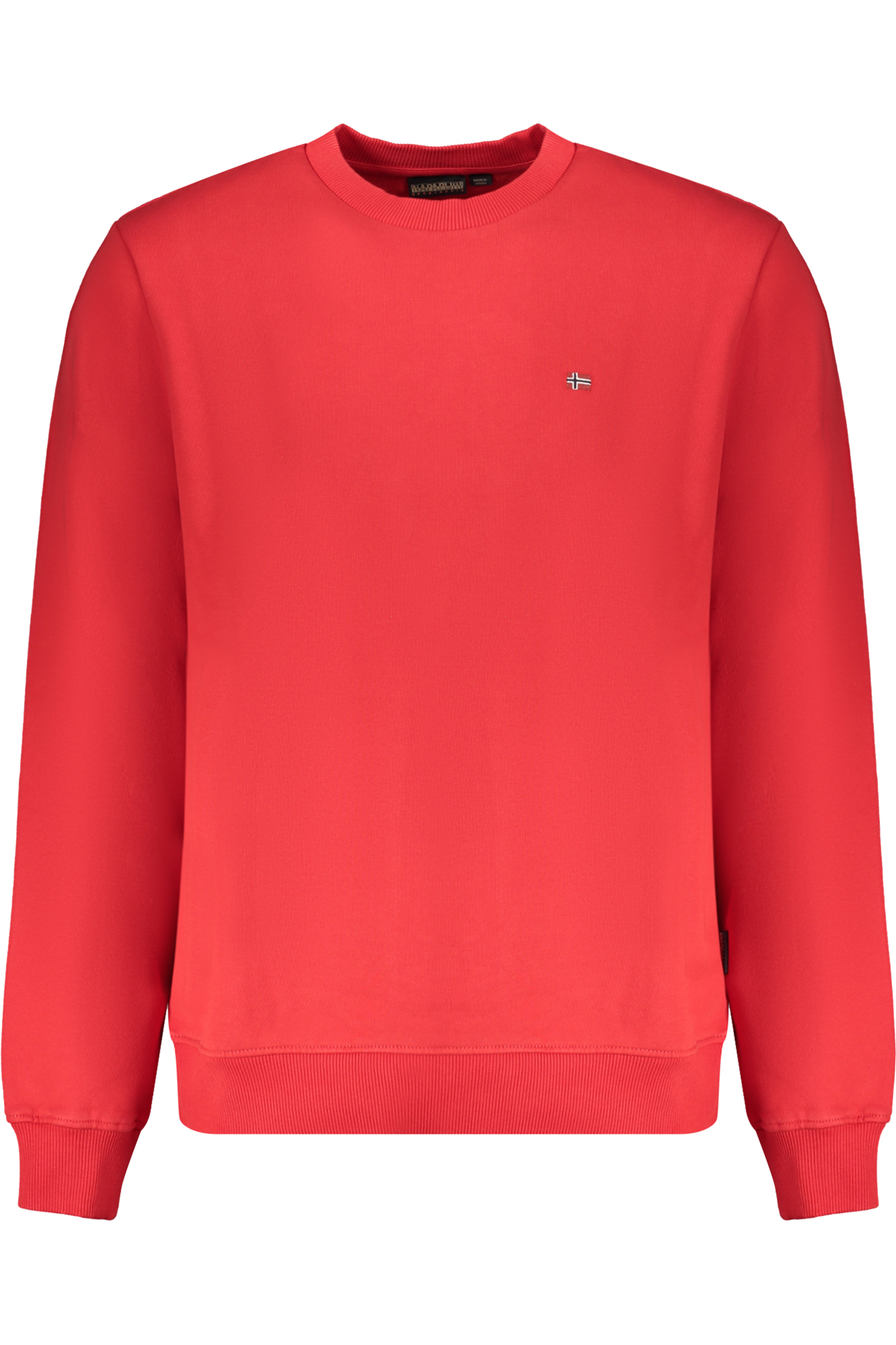 NAPAPIJRI RED MEN&#039;S ZIP-LESS SWEATSHIRT