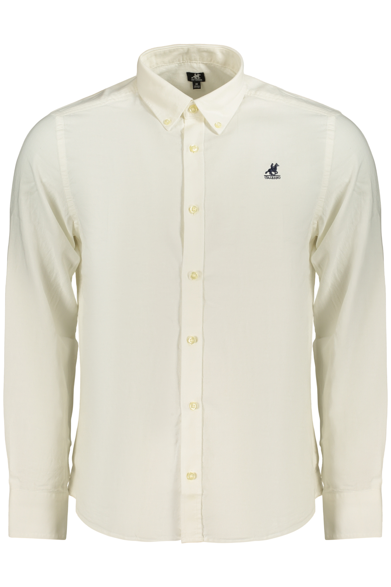 Бяла мъжка риза с дълъг ръкав