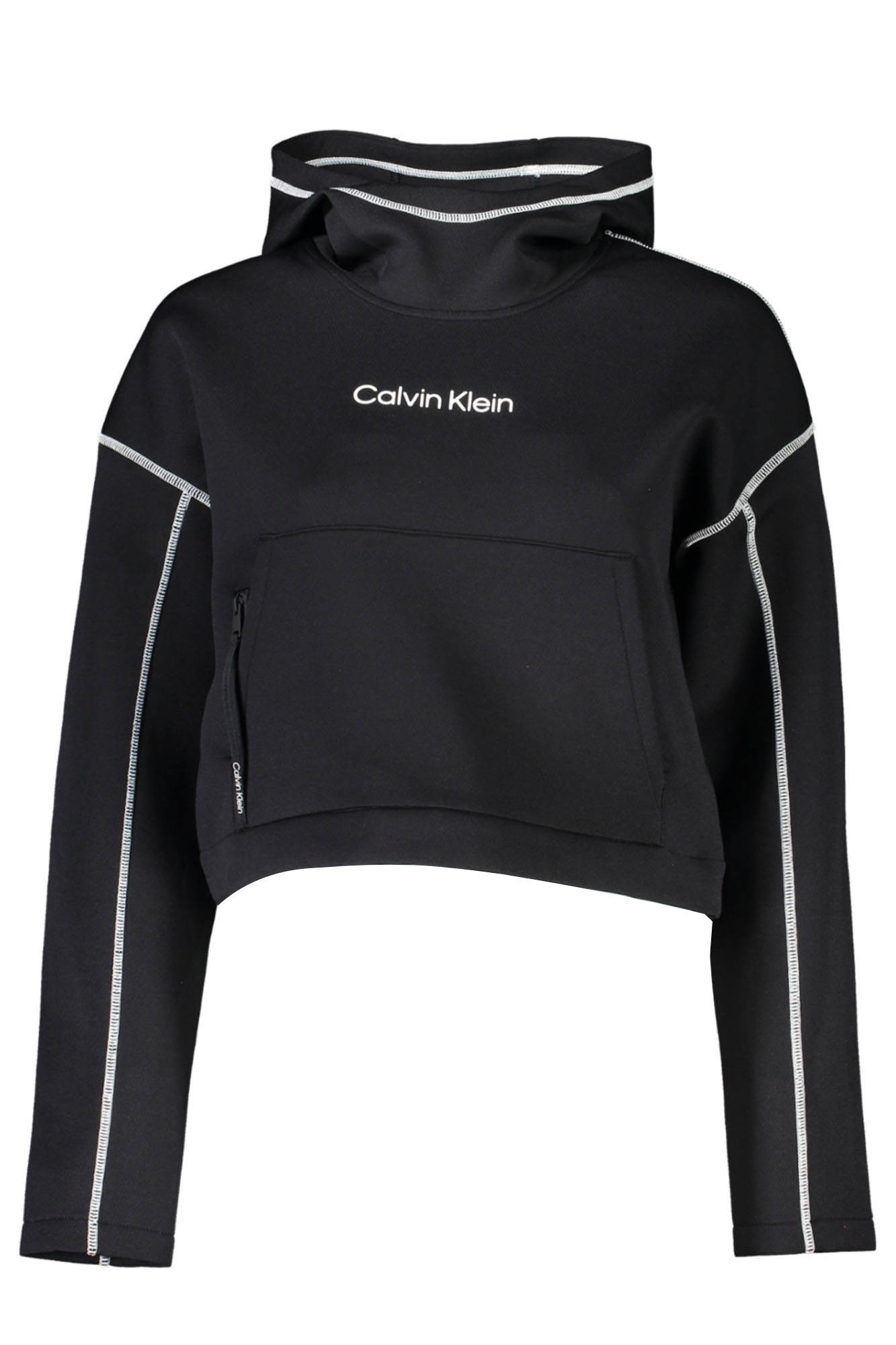 CALVIN KLEIN WOMEN&#039;S ZIPLESS SWEATSHIRT BLACK