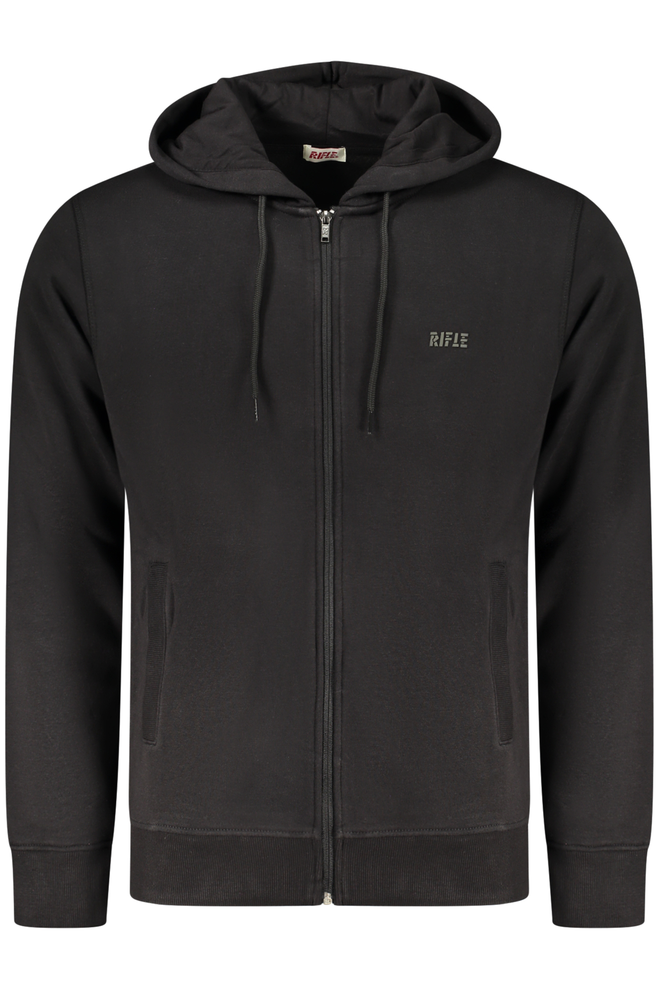 RIFLE MEN'S BLACK ZIP-UP SWEATSHIRT