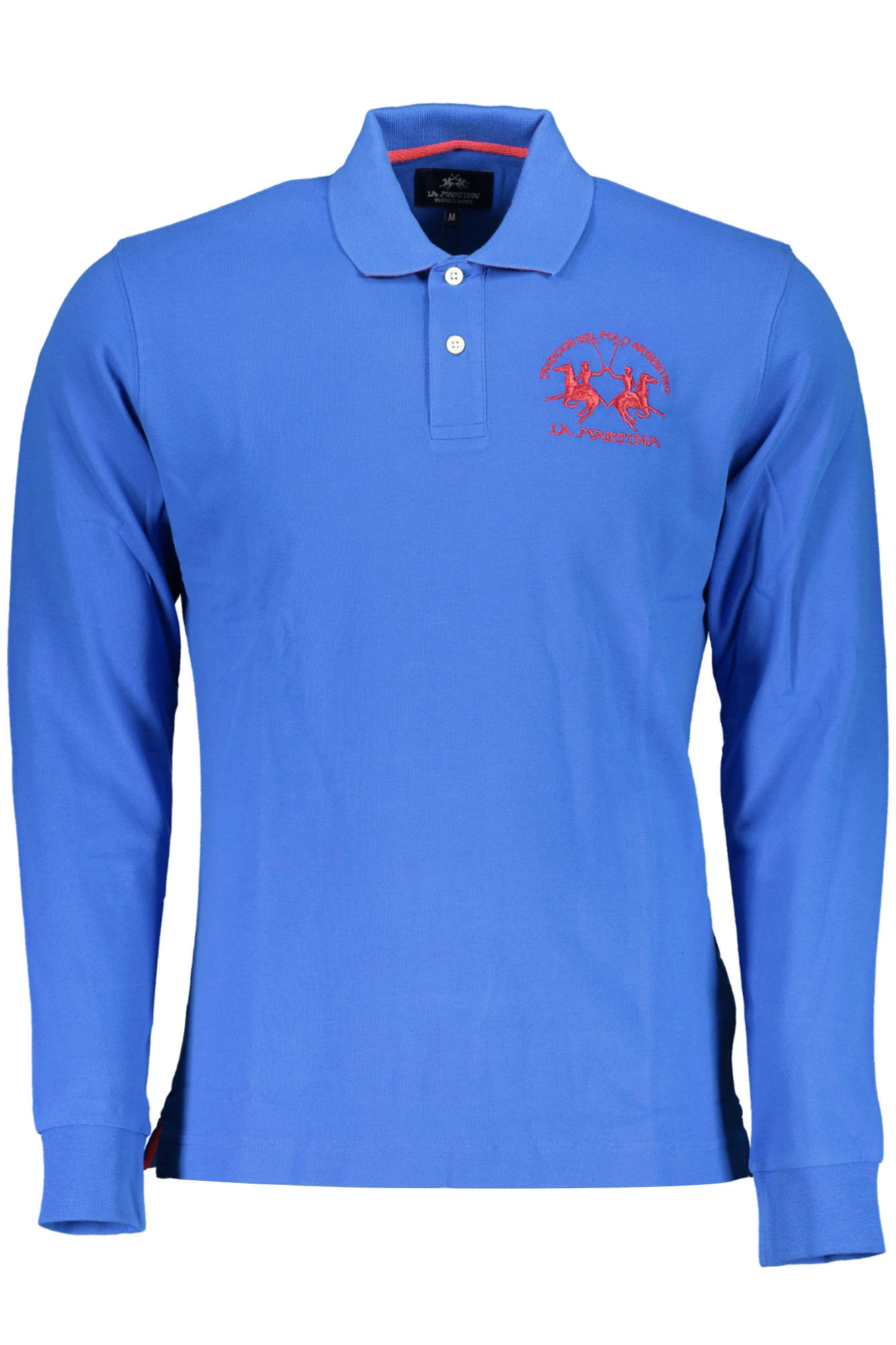 LA MARTINA MEN'S LONG SLEEVED POLO SHIRT BLUE