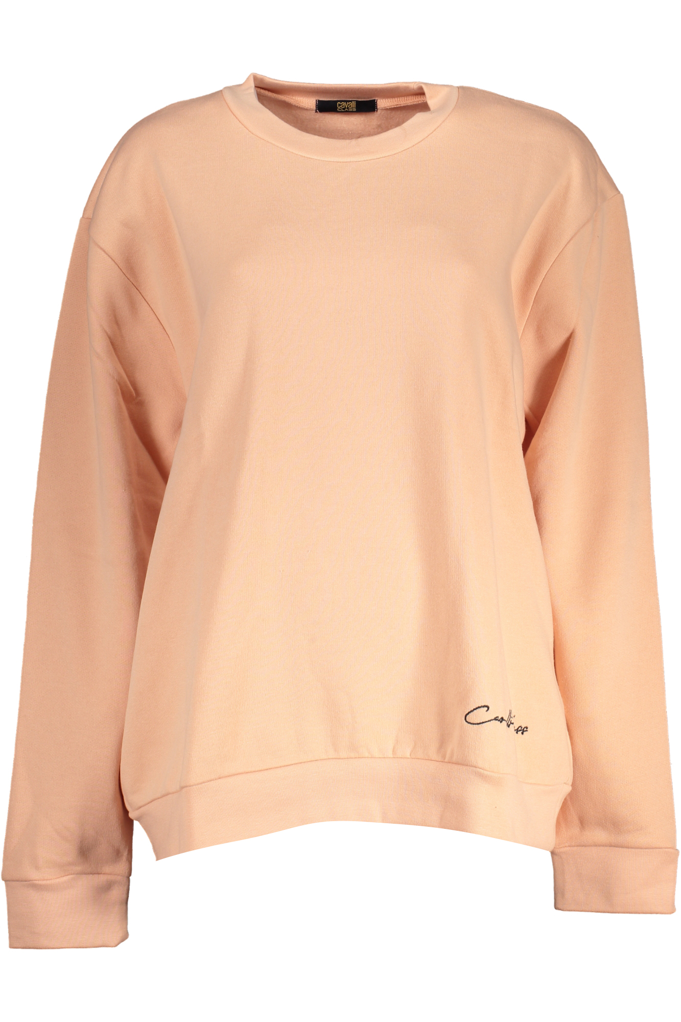 CAVALLI CLASS WOMEN'S PINK SWEATSHIRT WITHOUT ZIP