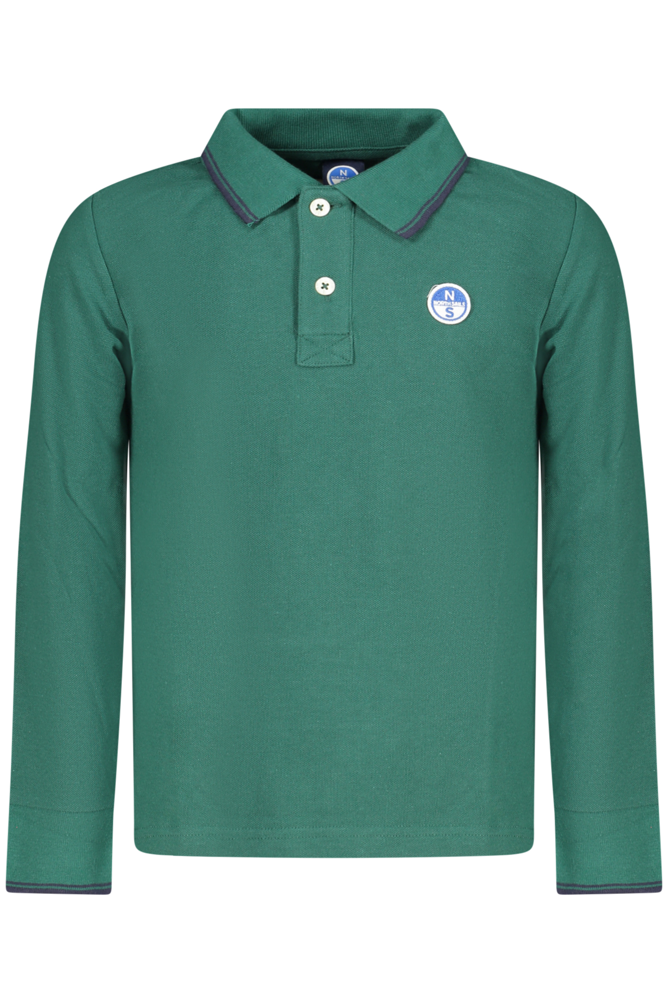 NORTH SAILS CHILDREN'S LONG-SLEEVED POLO SHIRT, GREEN