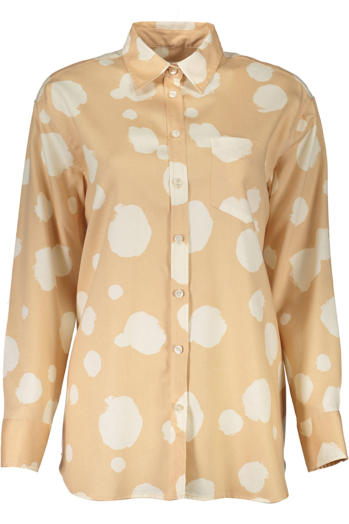 GANT WOMEN&#039;S LONG SLEEVE BEIGE SHIRT