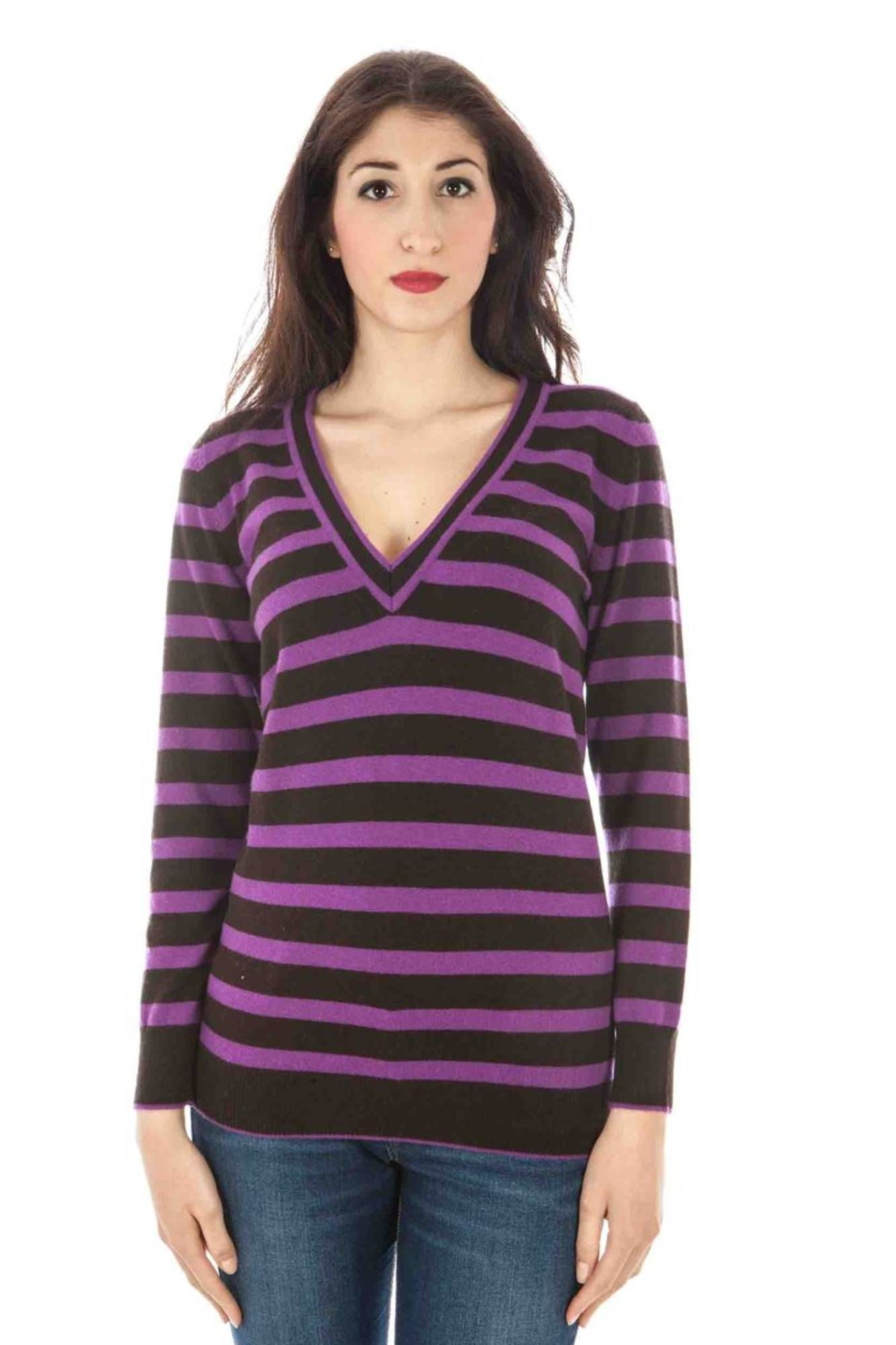 FRED PERRY WOMEN&#039;S PURPLE SWEATER