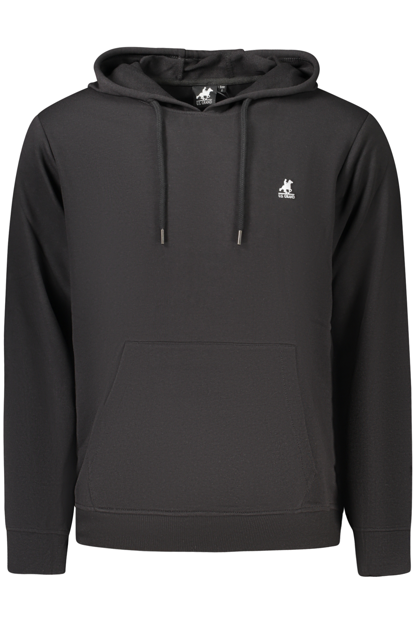 Черен мъжки суитшърт без качулка