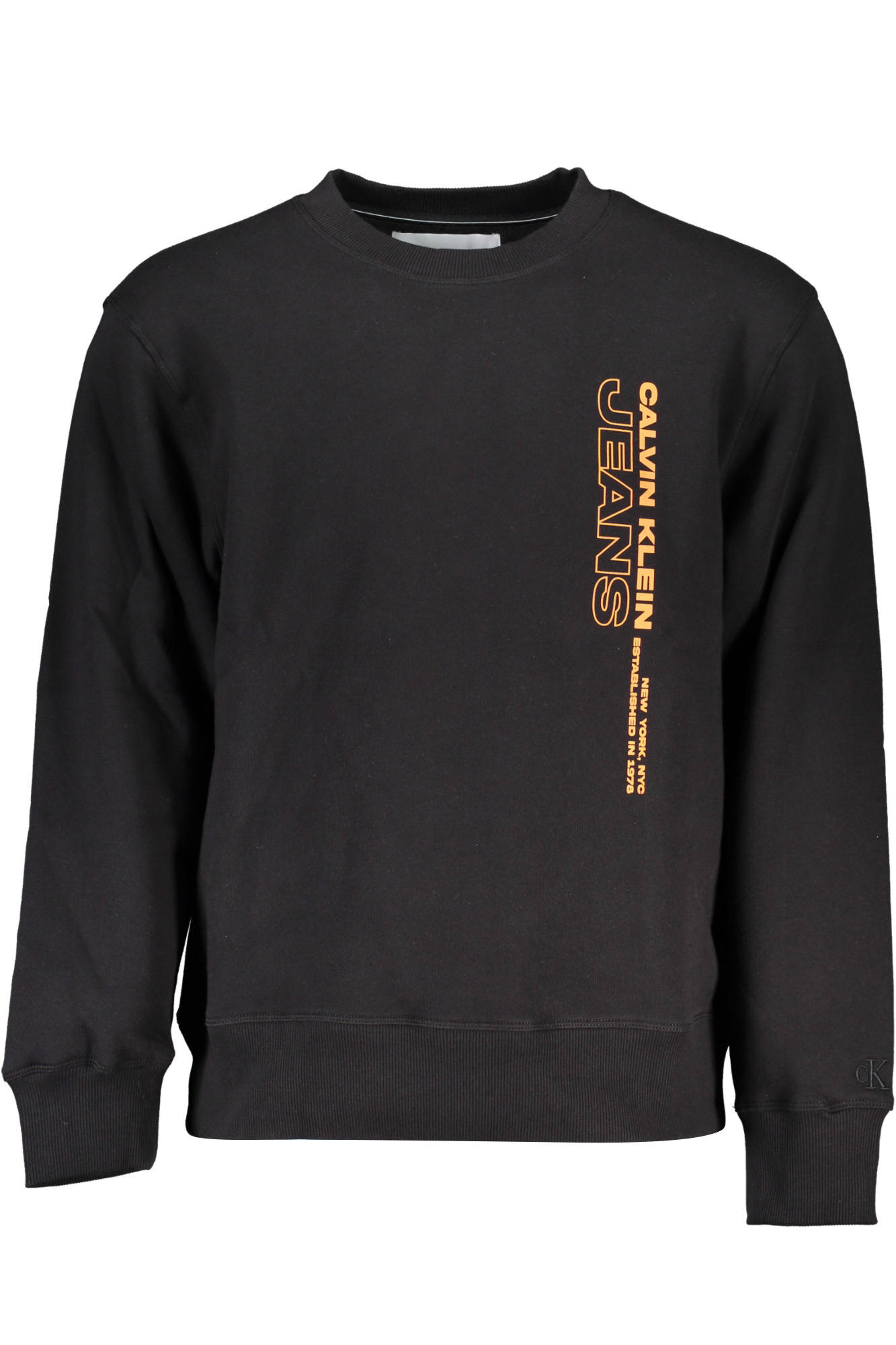 CALVIN KLEIN MEN&#039;S BLACK ZIPLESS SWEATSHIRT